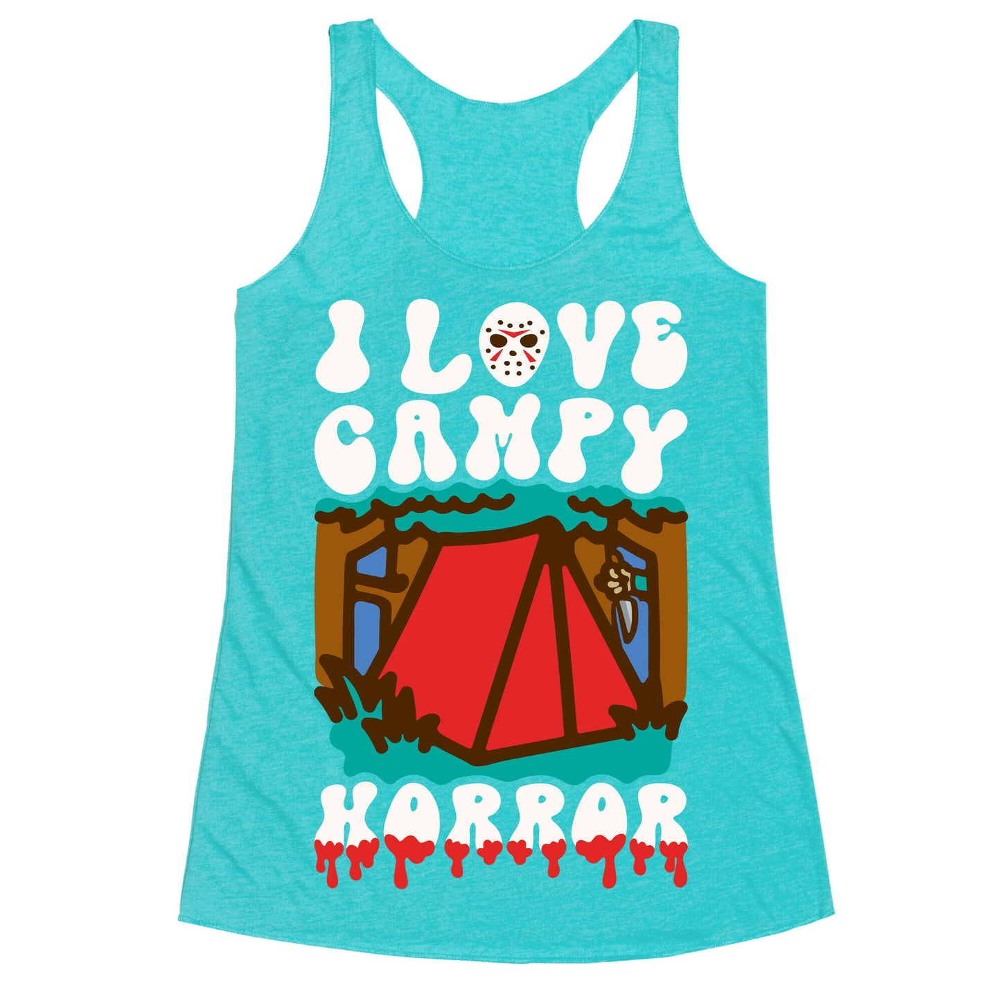 I Love Campy Horror Parody Racerback Tank