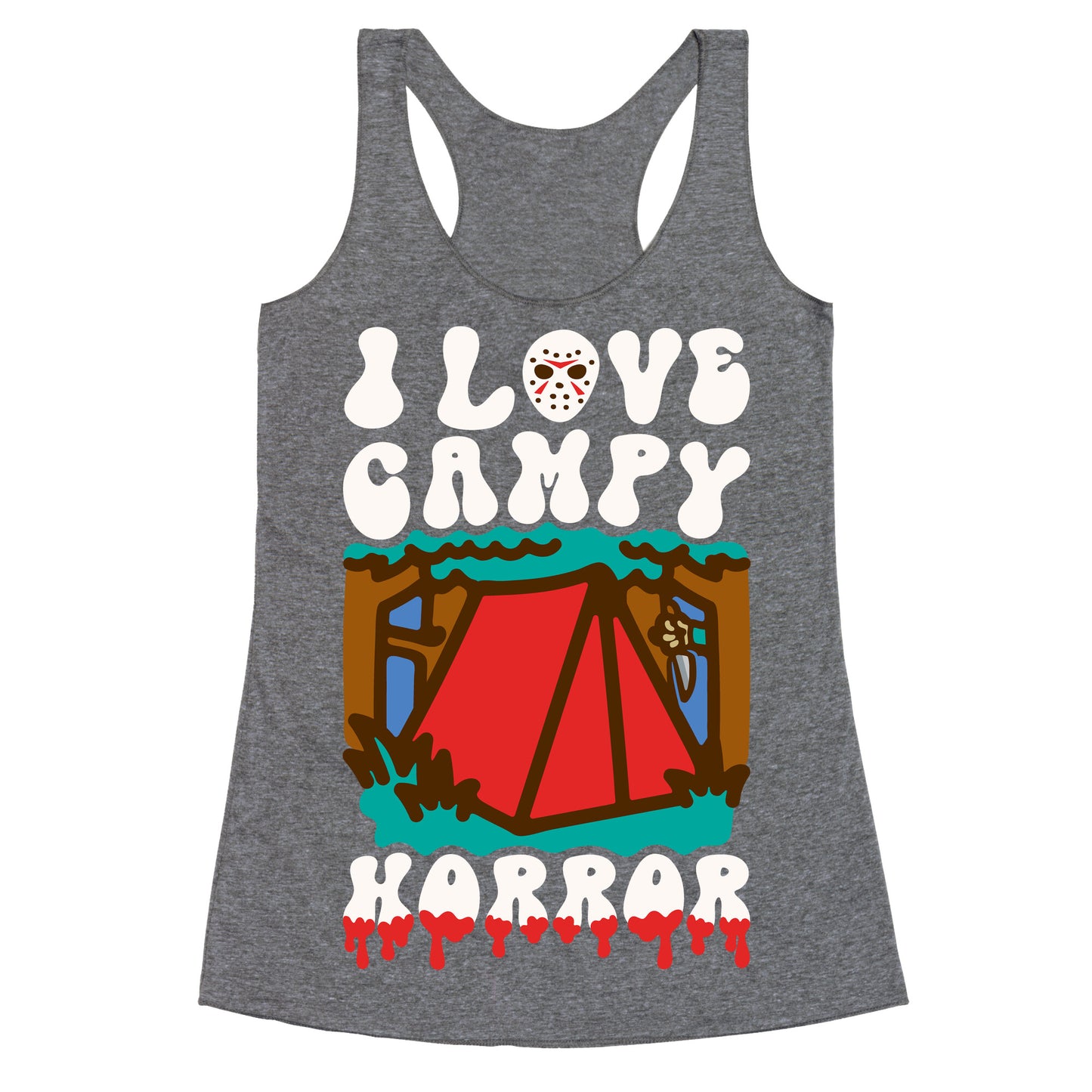 I Love Campy Horror Parody Racerback Tank