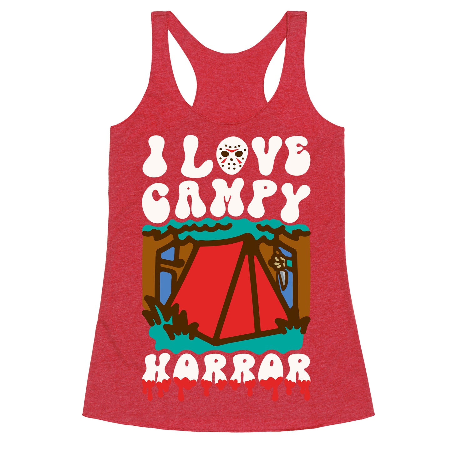 I Love Campy Horror Parody Racerback Tank