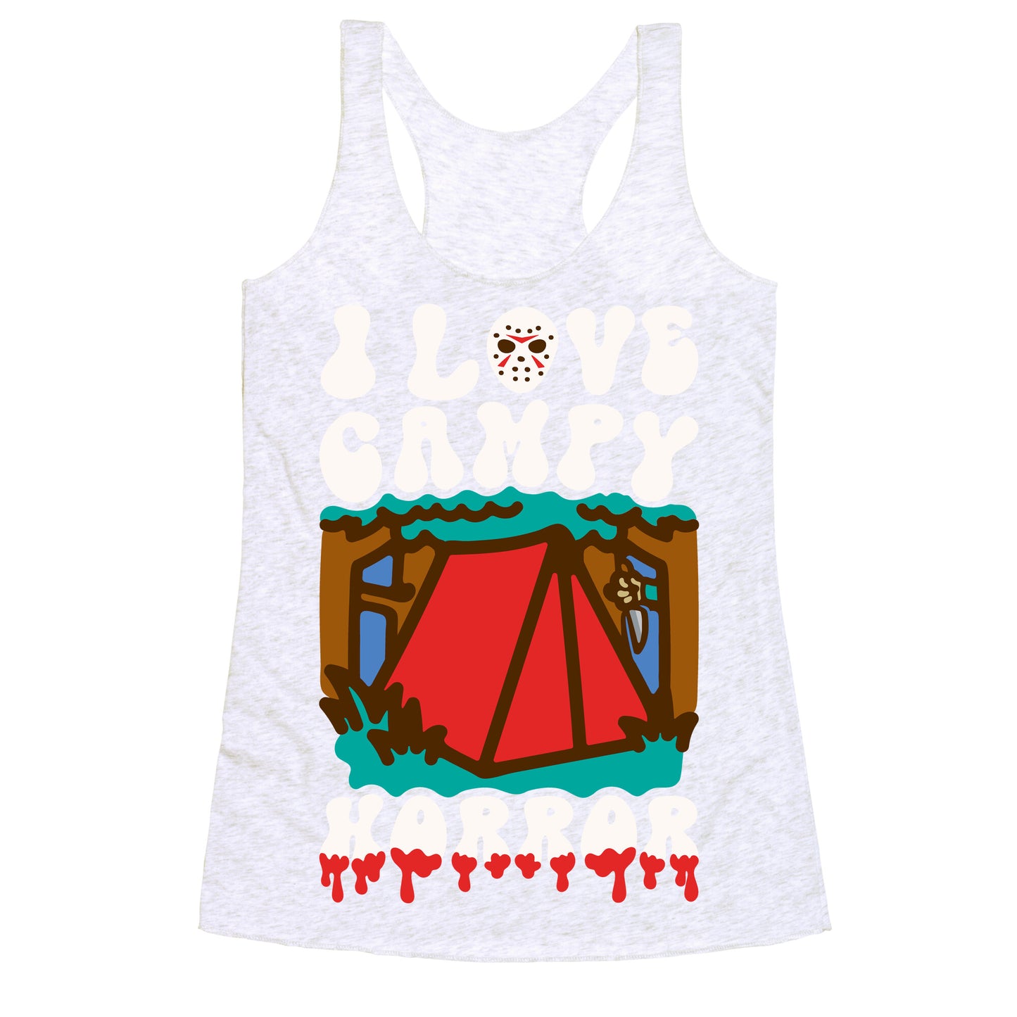 I Love Campy Horror Parody Racerback Tank