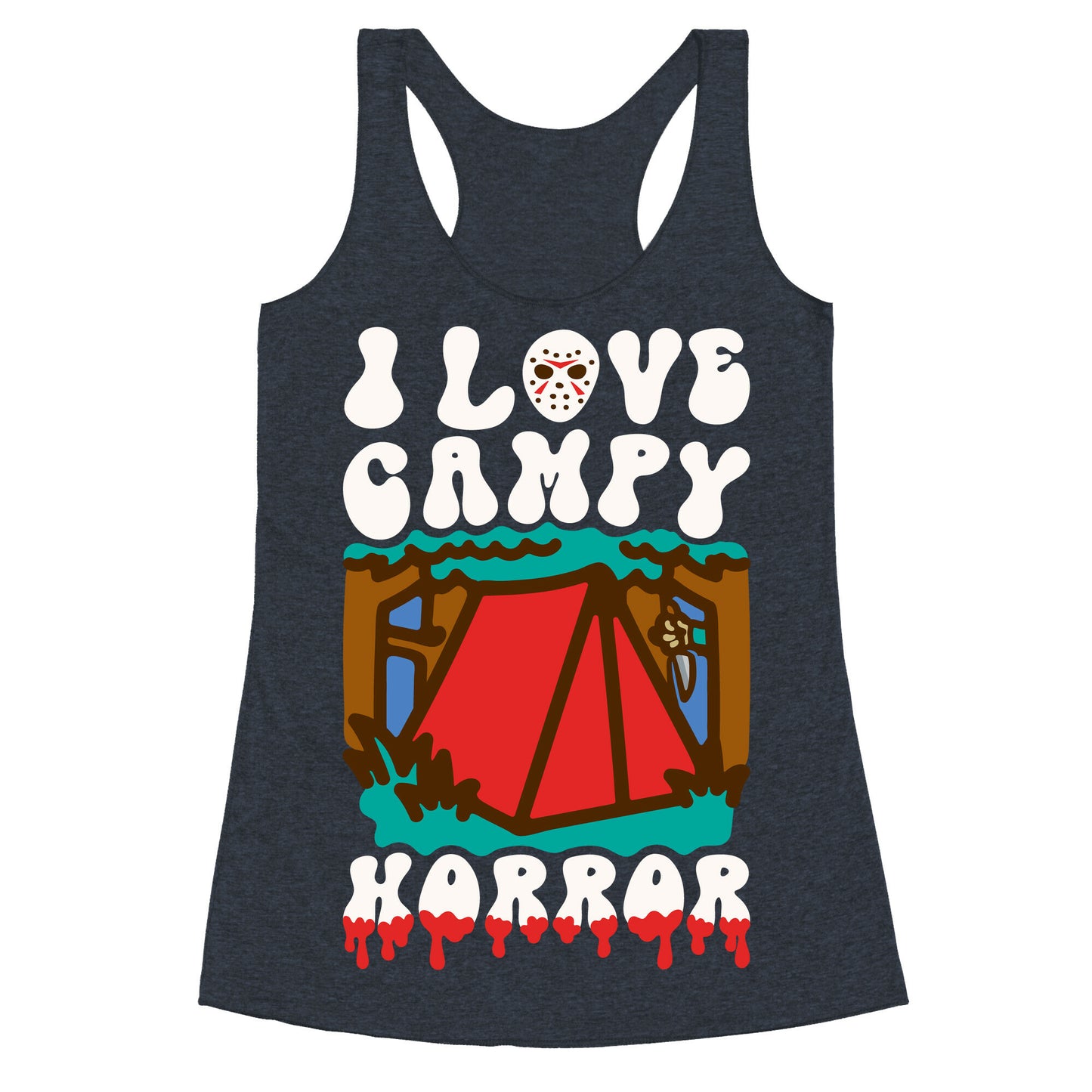 I Love Campy Horror Parody Racerback Tank