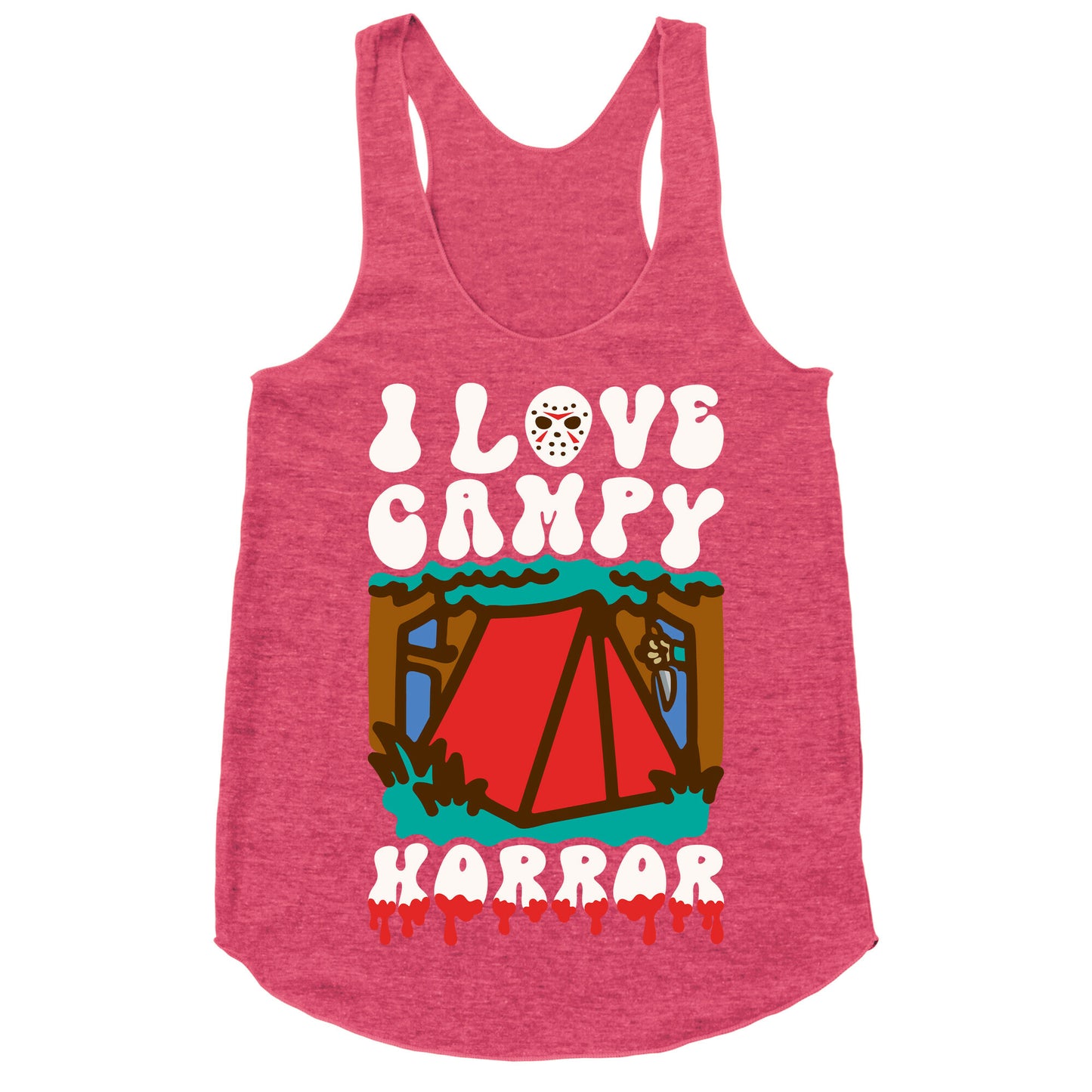 I Love Campy Horror Parody Racerback Tank