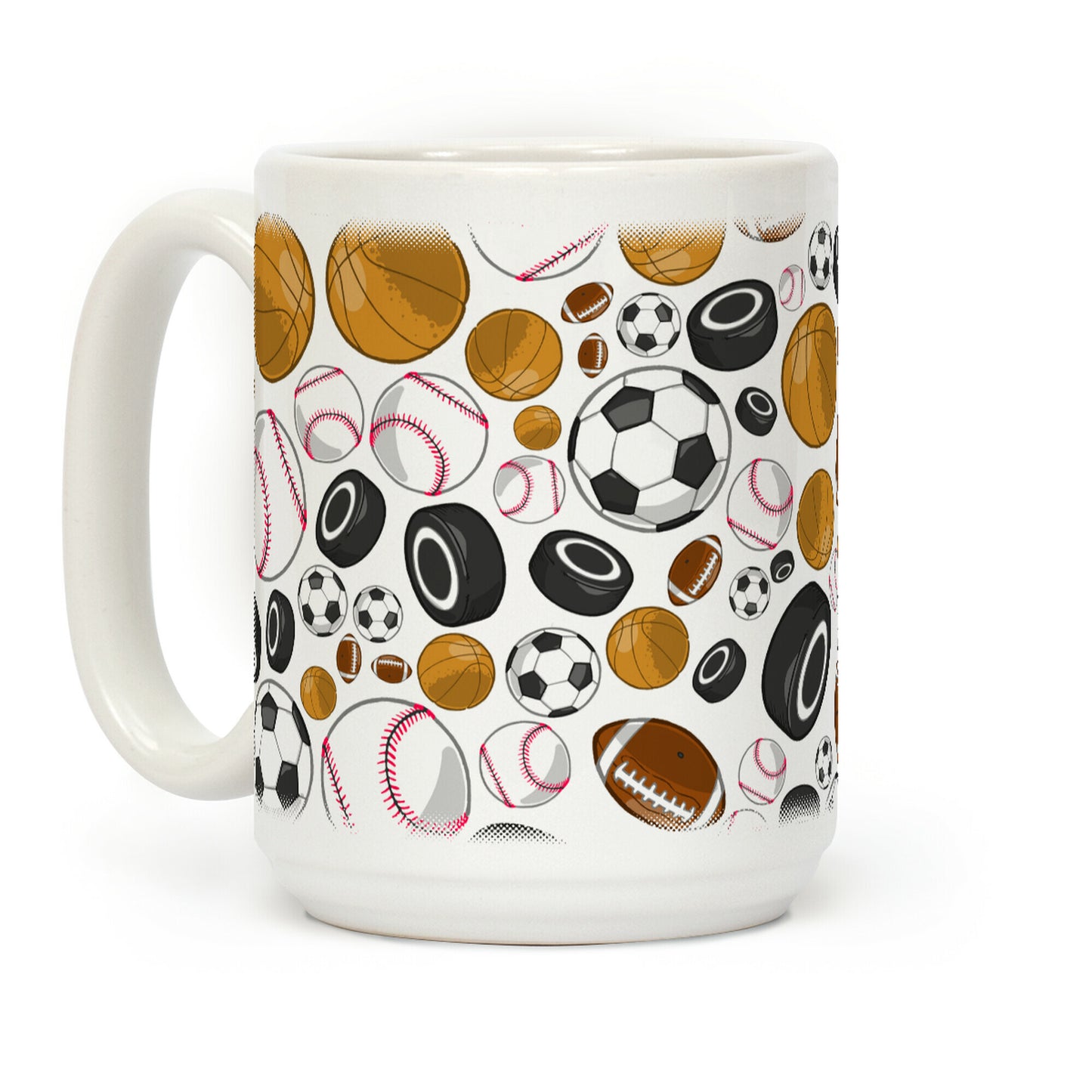 Sports Balls Pattern Coffee Mug