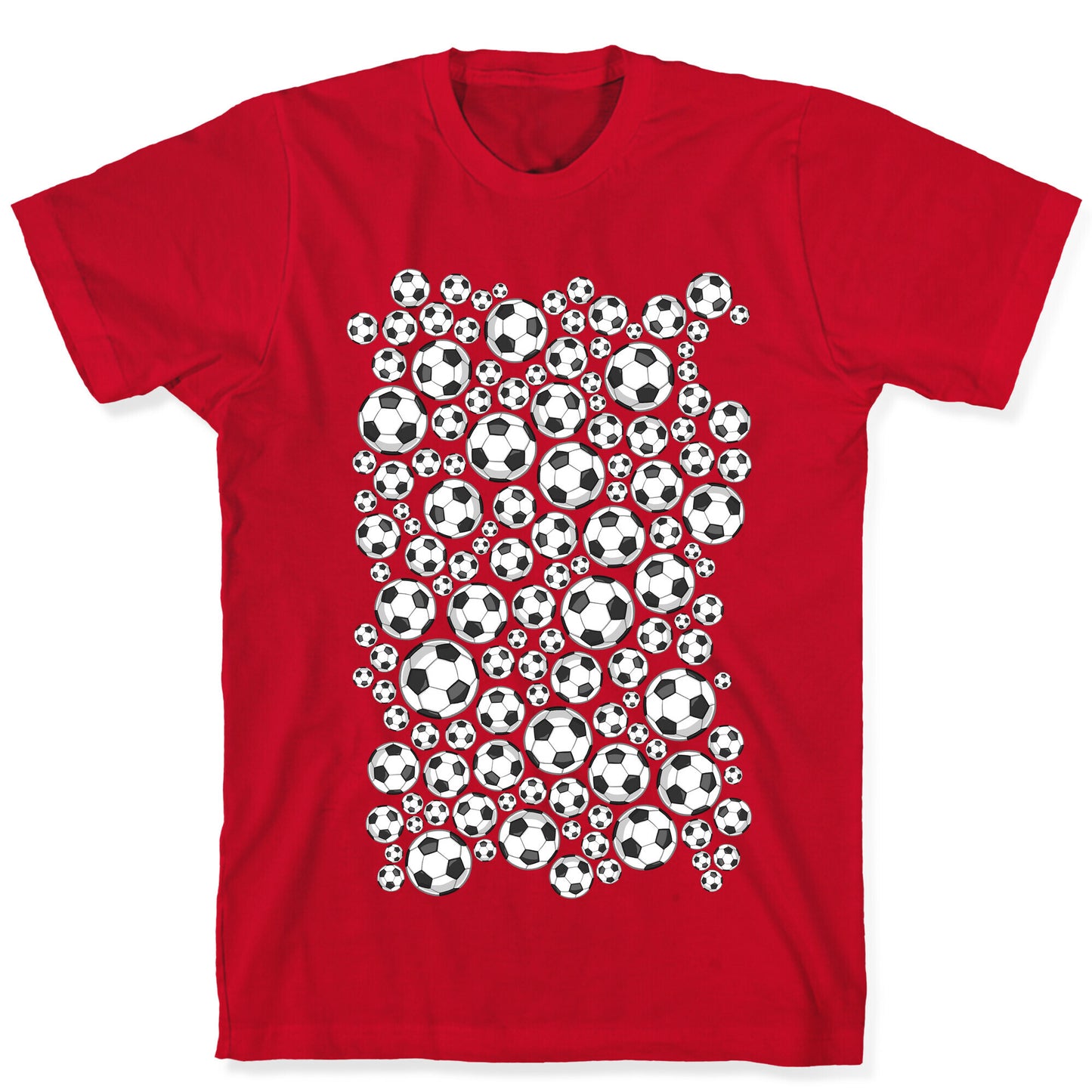 Soccer Balls Pattern T-Shirt