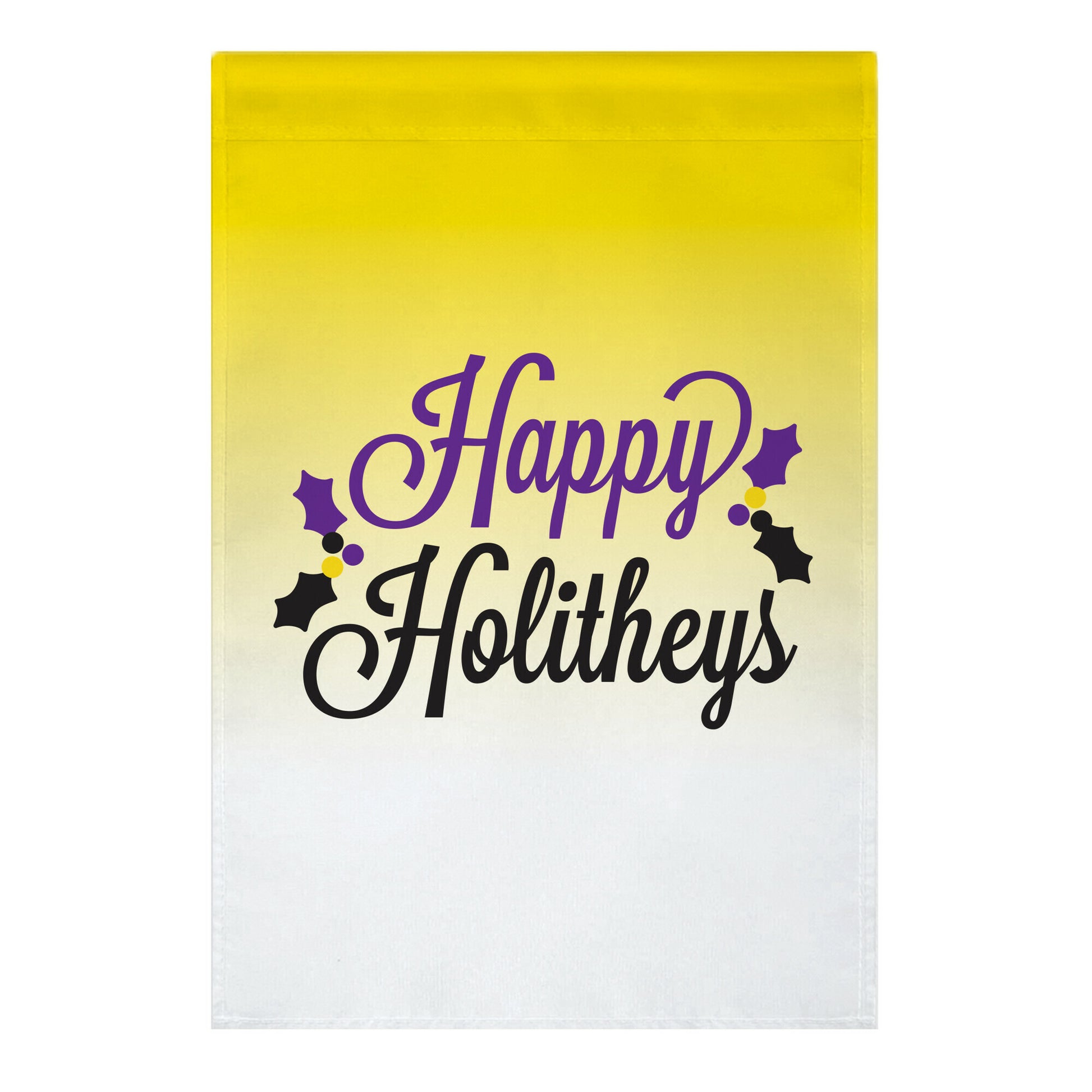 Happy Holitheys! Non-binary Holiday Garden Flag