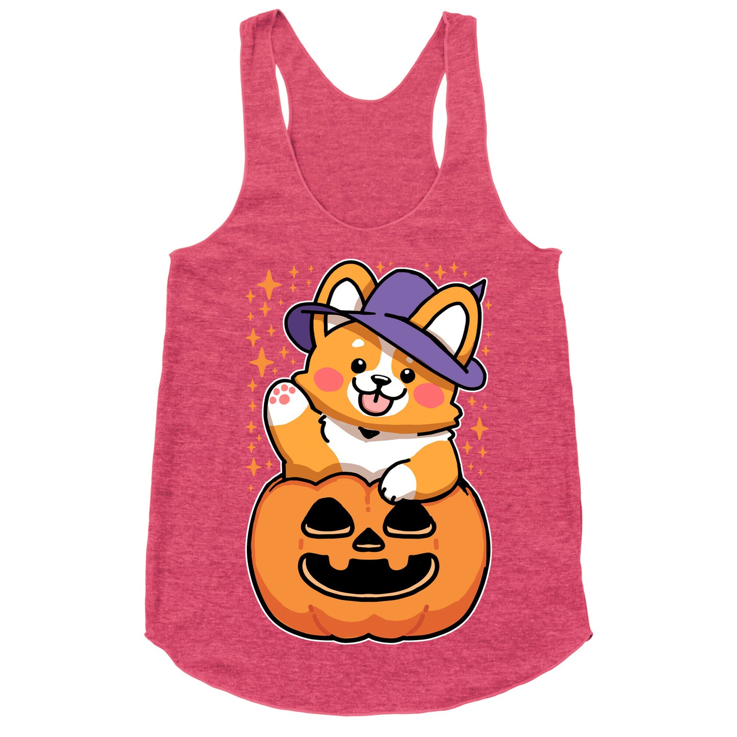 Cute Halloween Corgi Racerback Tank