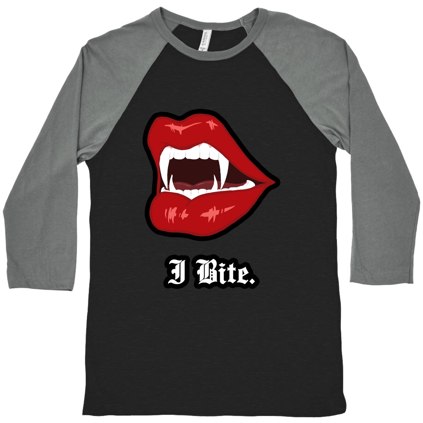 I Bite. Baseball Tee