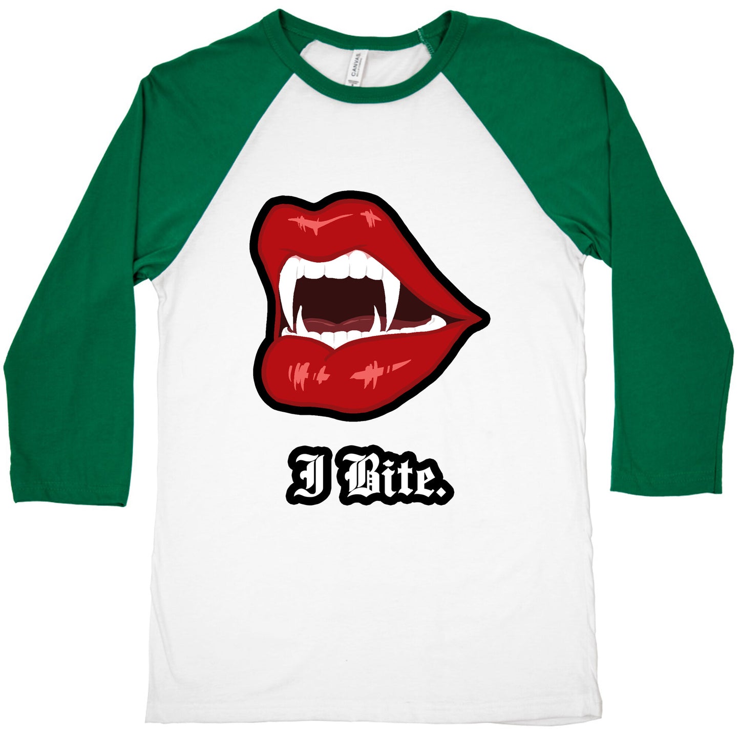 I Bite. Baseball Tee