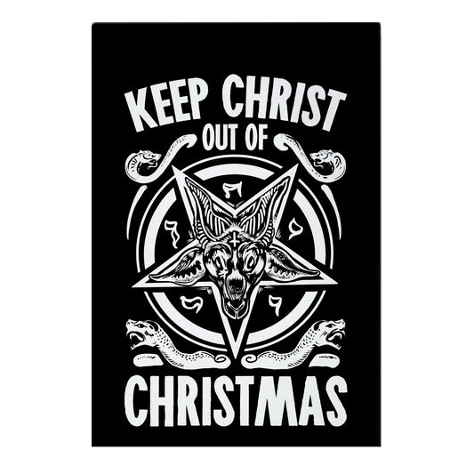 Keep Christ Out of Christmas Baphomet Garden Flag