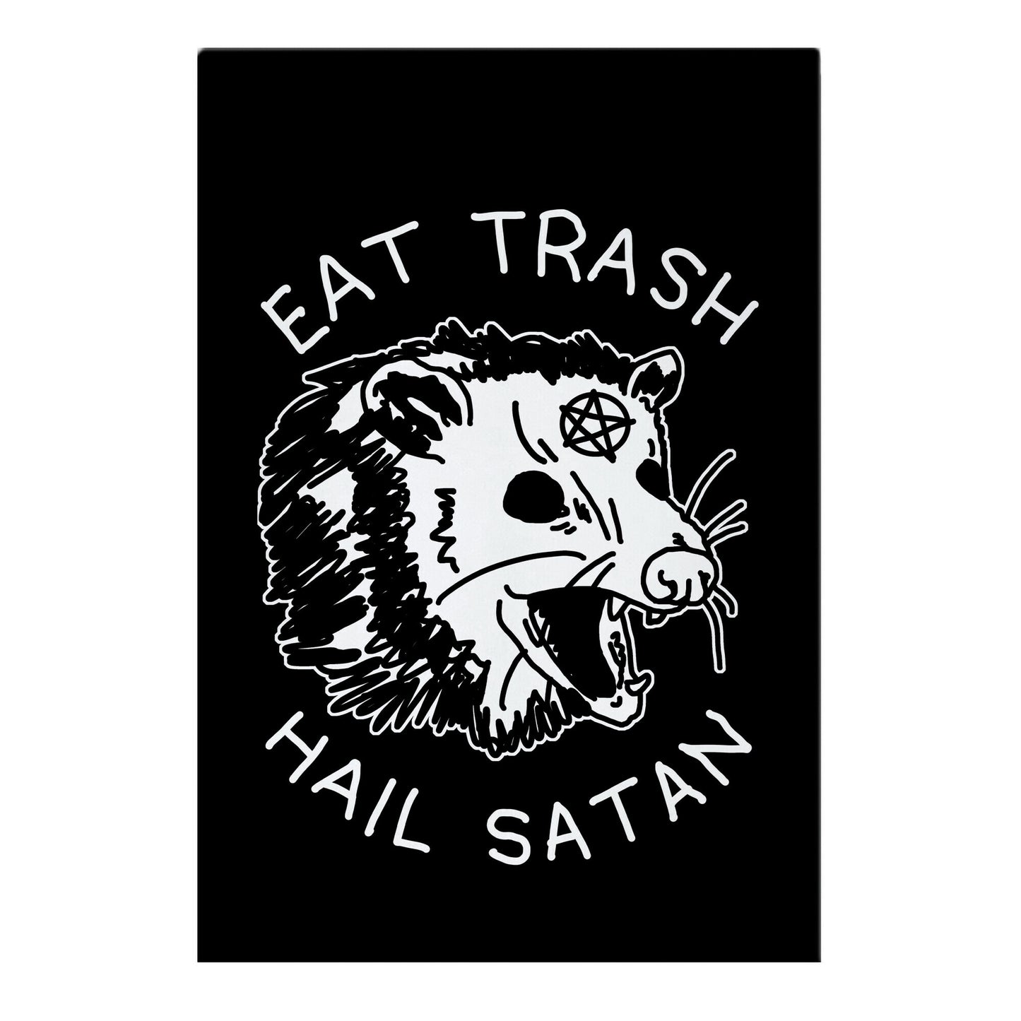 Eat Trash Hail Satan Possum Garden Flag