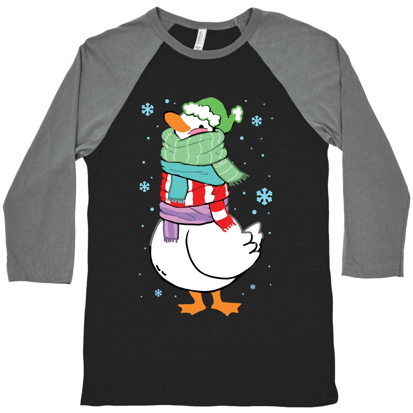 Scarf Duck Baseball Tee