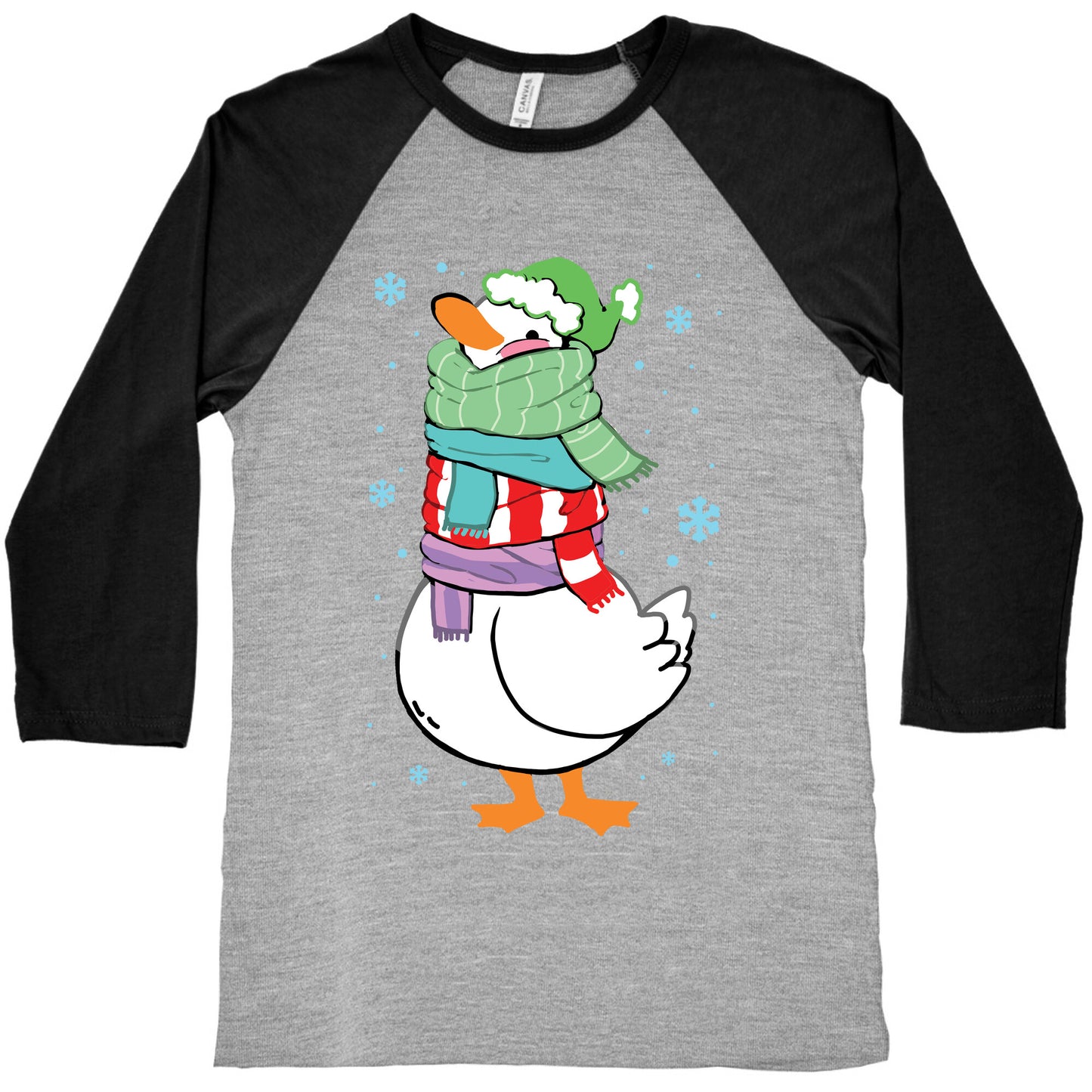 Scarf Duck Baseball Tee