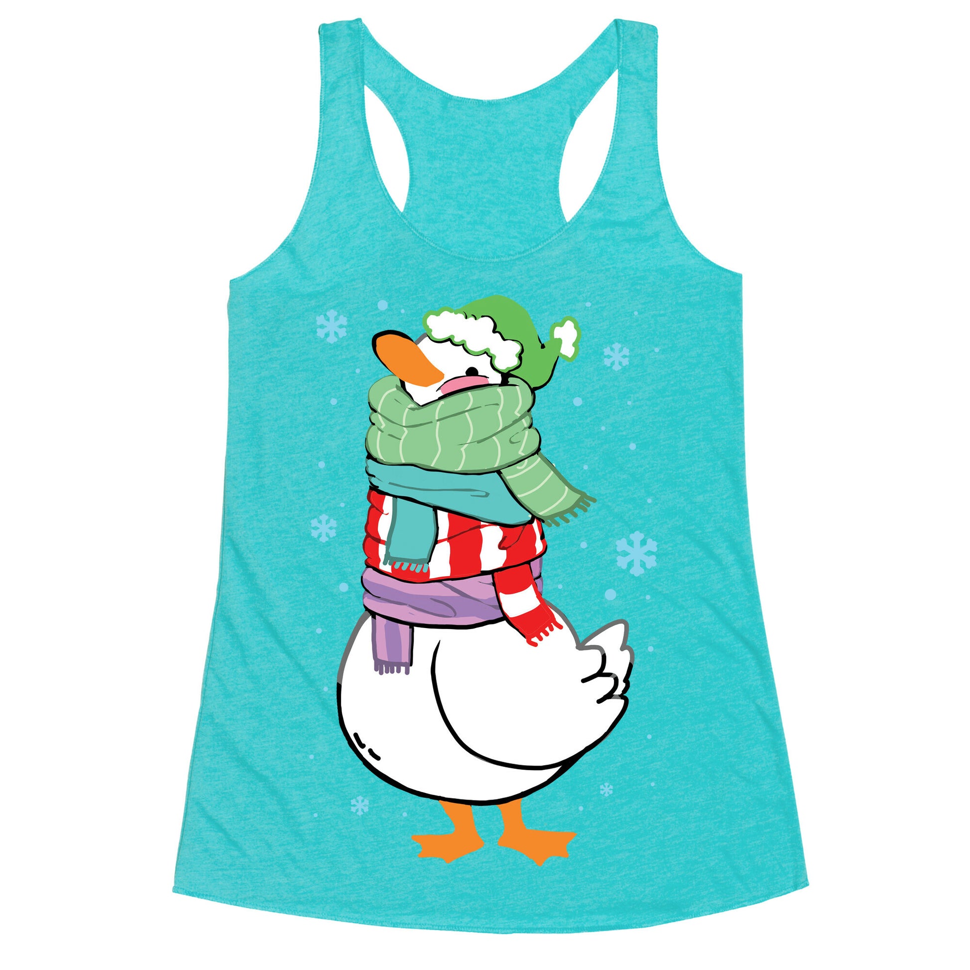Scarf Duck Racerback Tank
