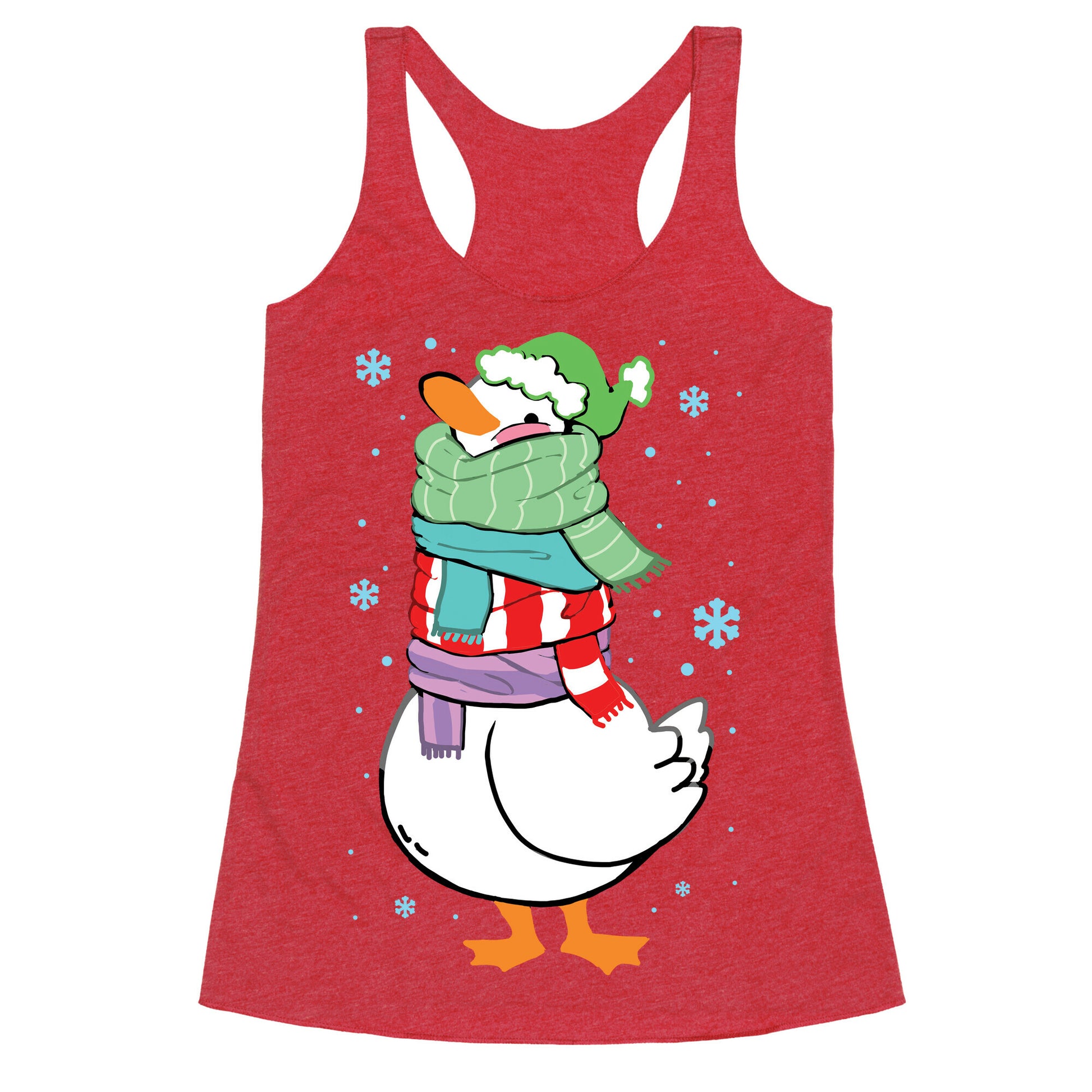 Scarf Duck Racerback Tank