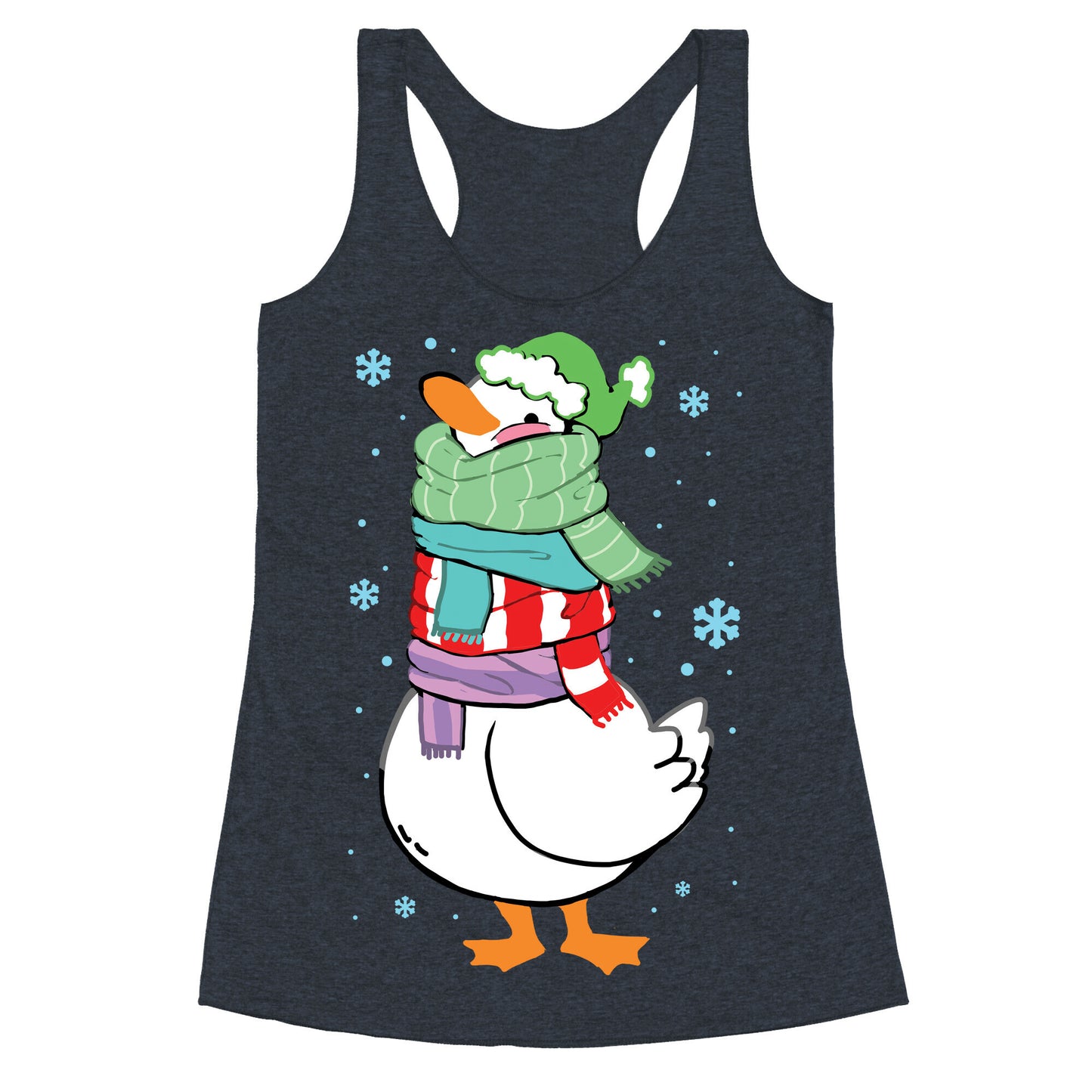 Scarf Duck Racerback Tank
