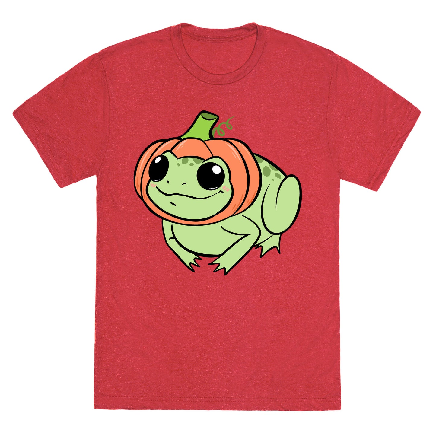 Frog In A Pumpkin Hat Unisex Triblend Tee