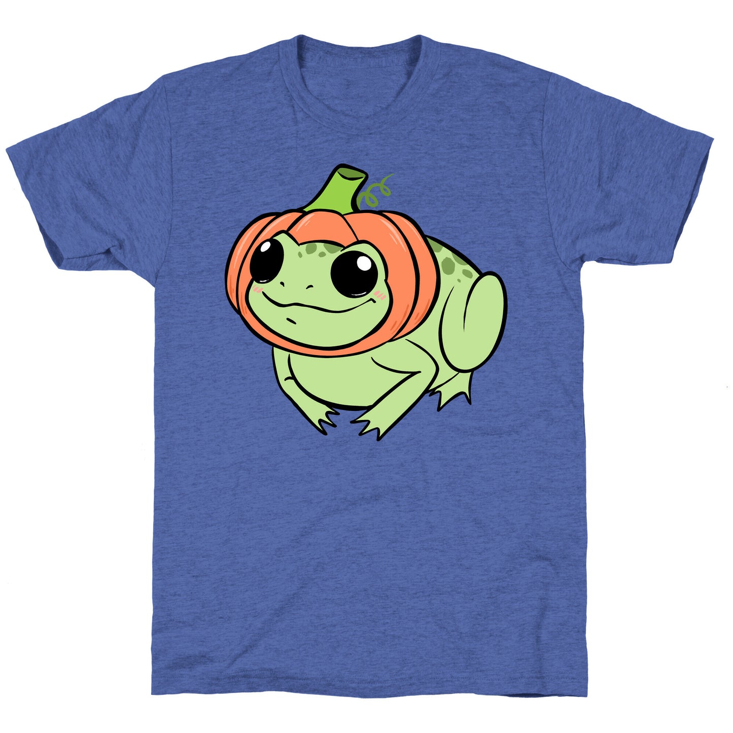 Frog In A Pumpkin Hat Unisex Triblend Tee