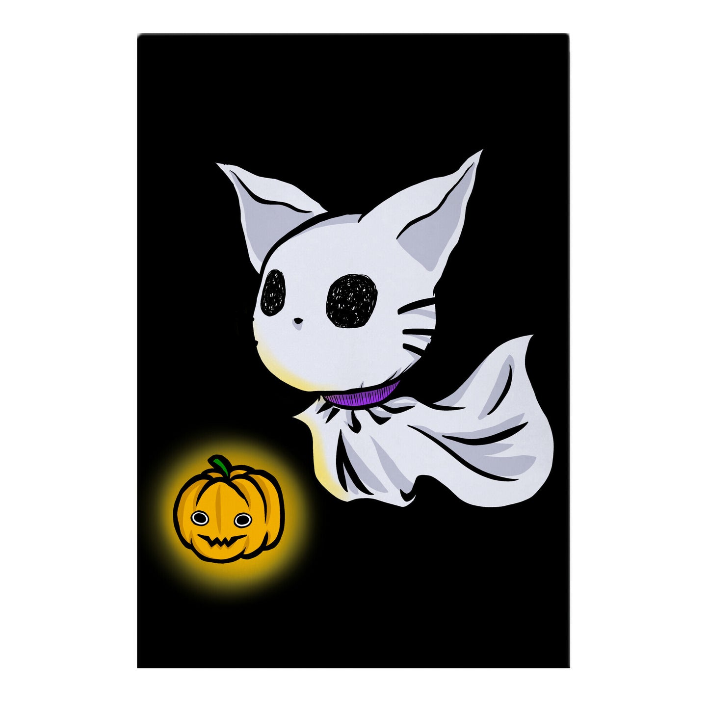 Ghost Cat Garden Flag