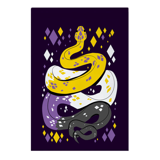 Pride Snakes: Non-binary Garden Flag