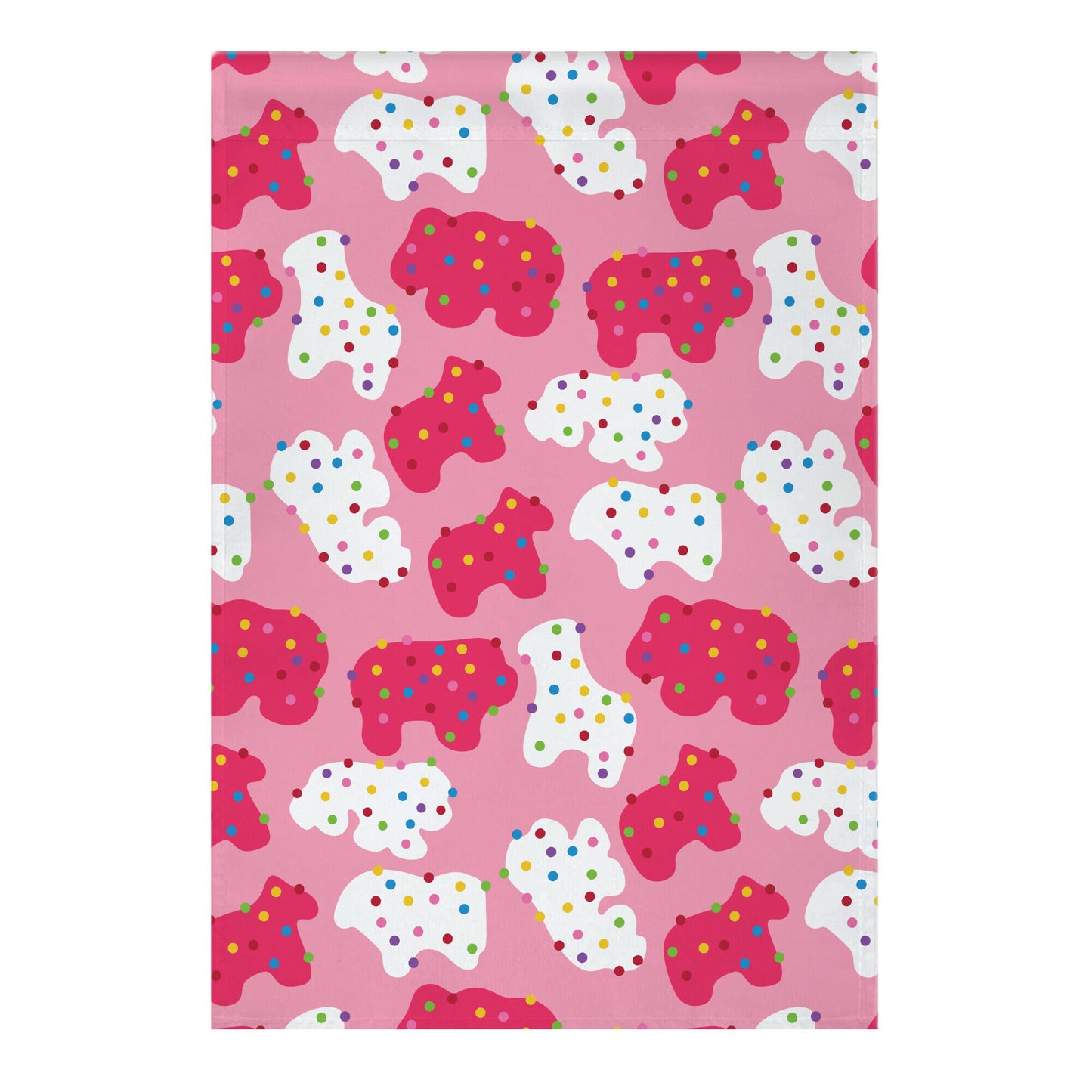Frosted Animal Cracker Pattern Garden Flag