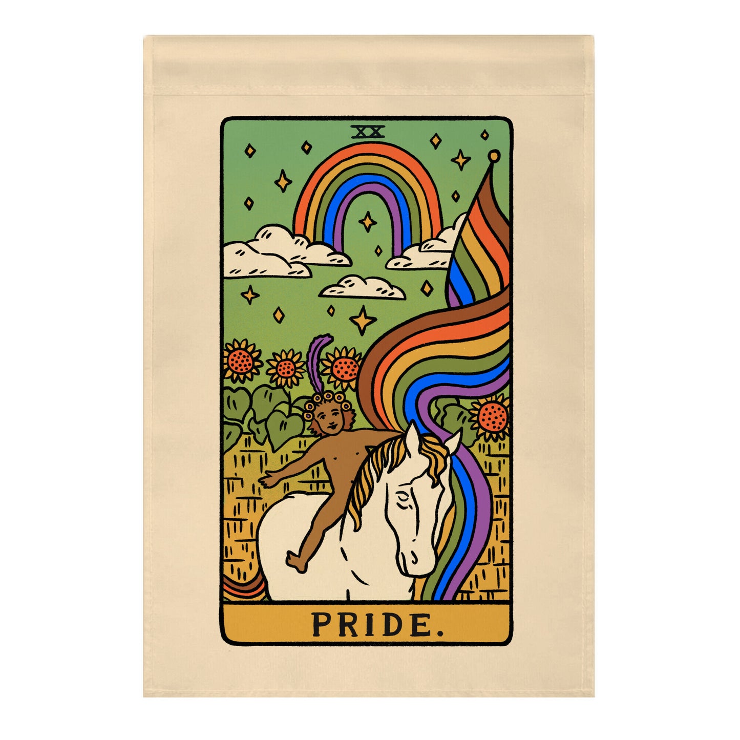 Pride Tarot Garden Flag
