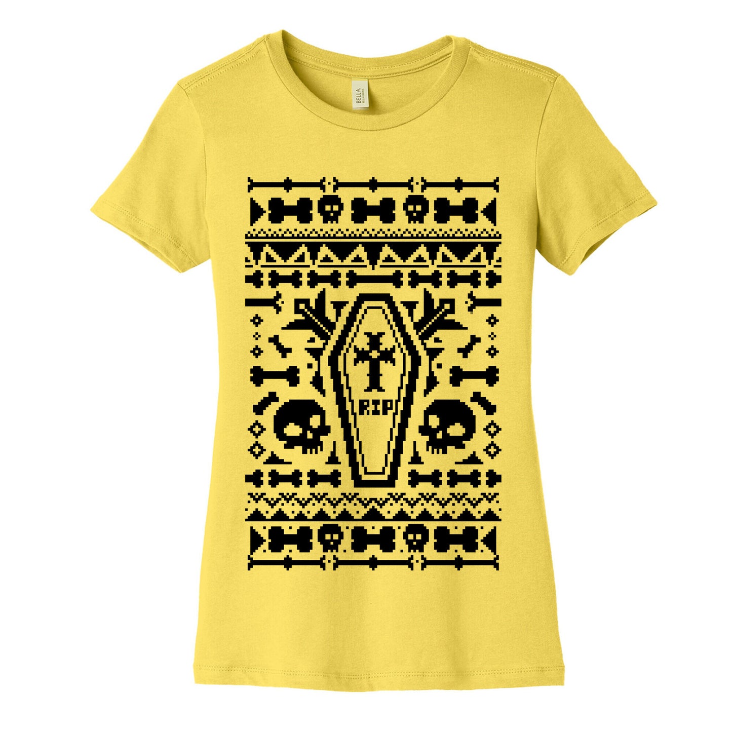 Coffins and Skulls Ugly Sweater Women's Cotton Tee