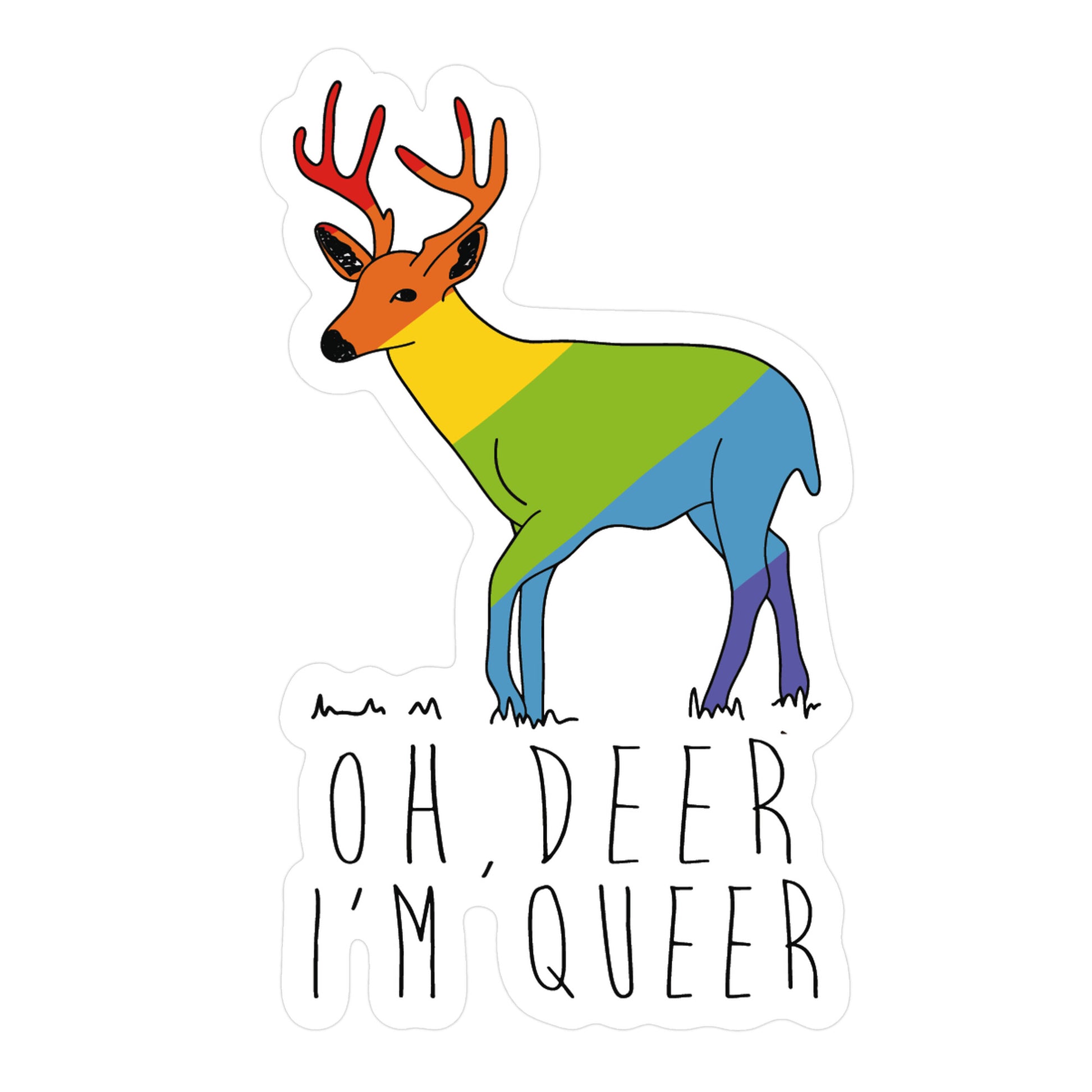 Oh Deer I'm Queer Sticker