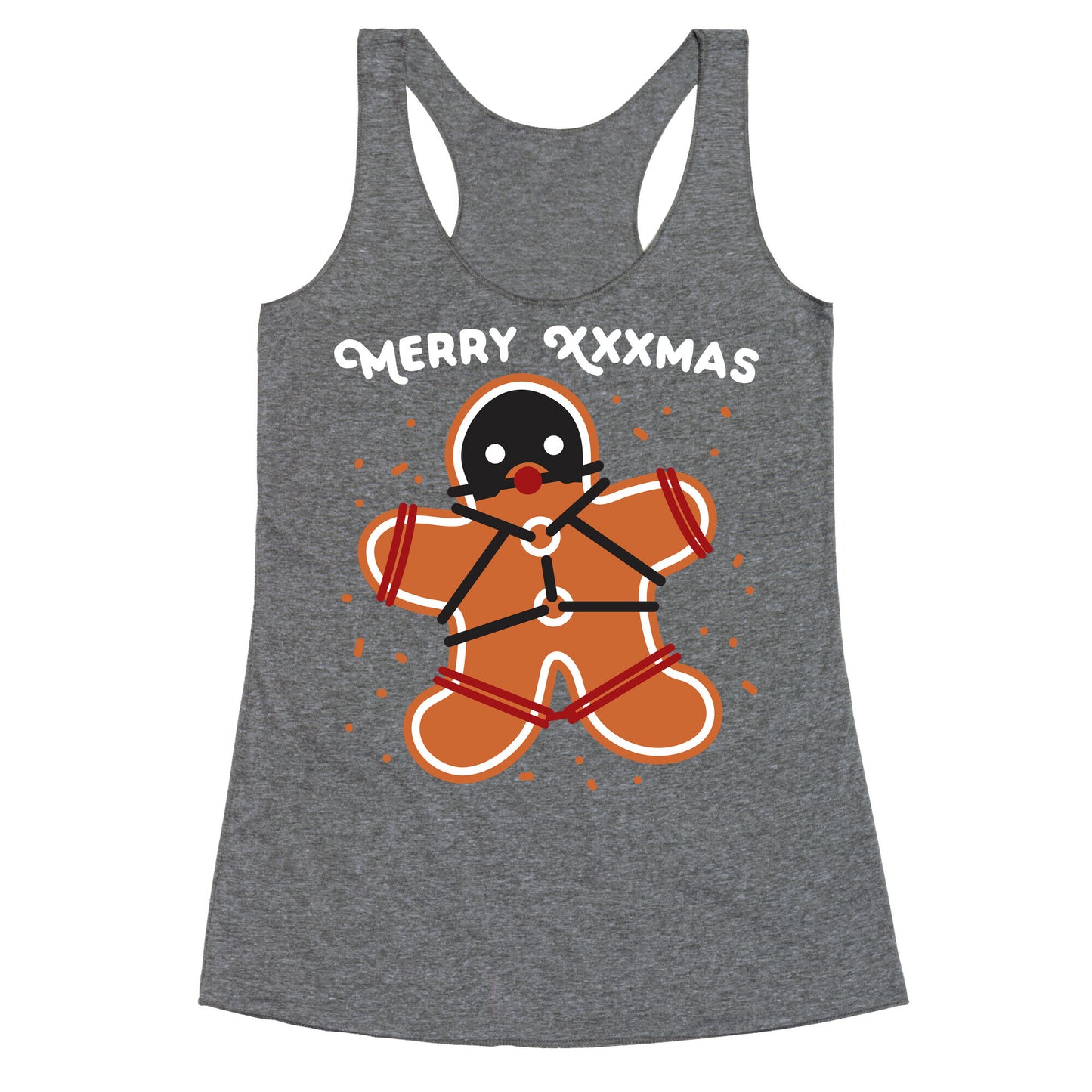 Merry XXXmas Gingerbread Racerback Tank