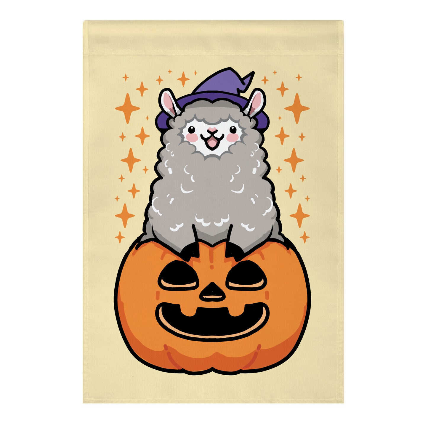 Cute Halloween Alpaca Garden Flag