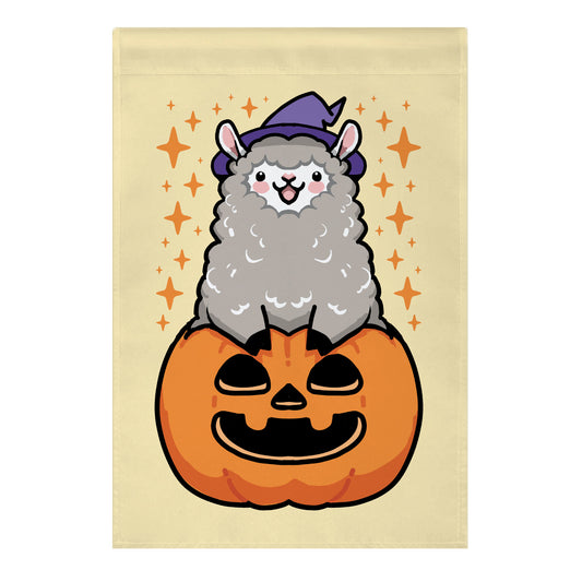 Cute Halloween Alpaca Garden Flag