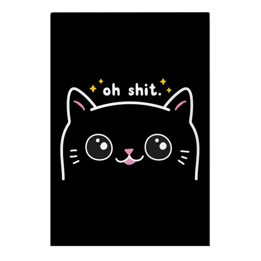 Cuss Cat Oh Shit Garden Flag