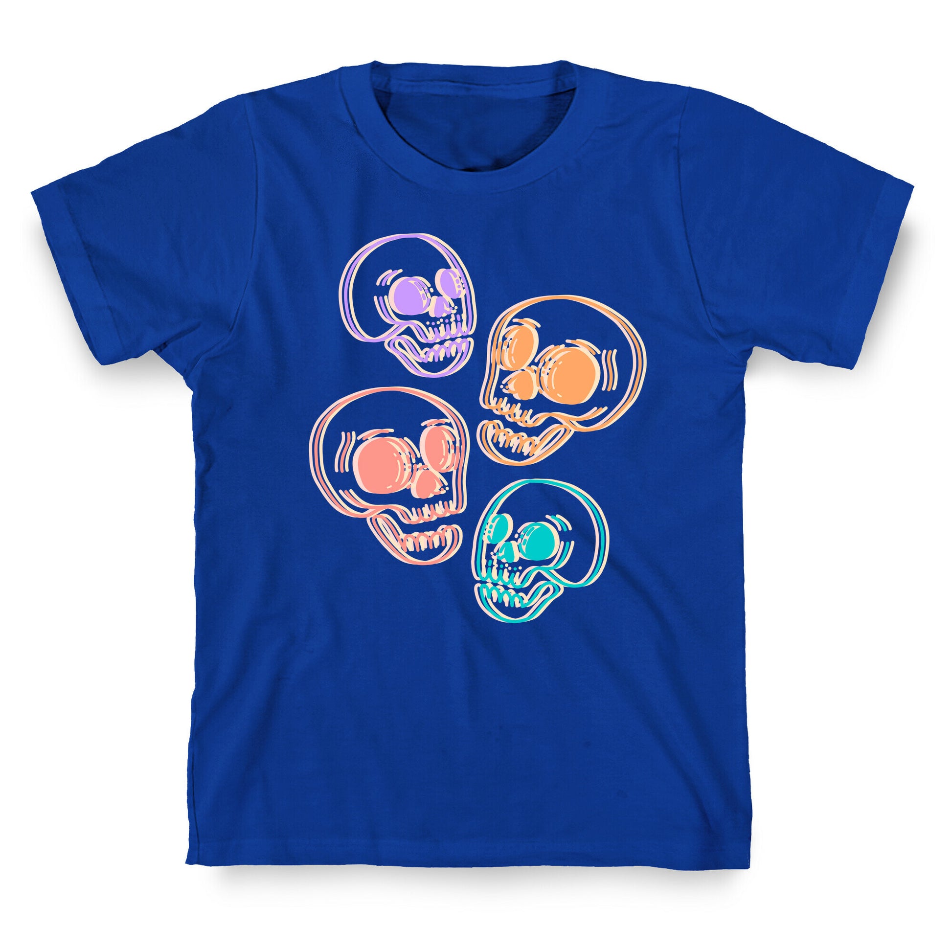 Pastel Skulls Glitch T-Shirt
