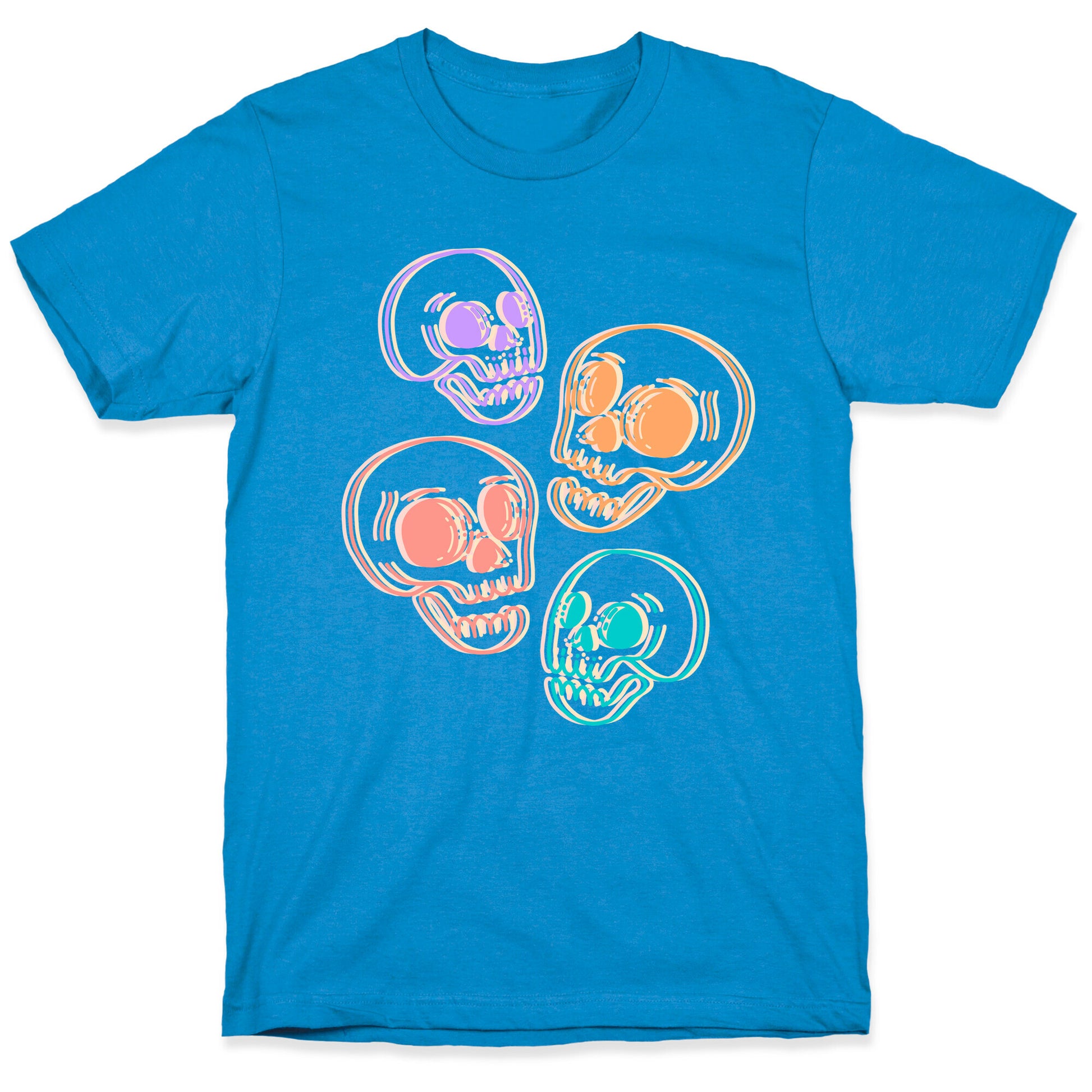Pastel Skulls Glitch T-Shirt