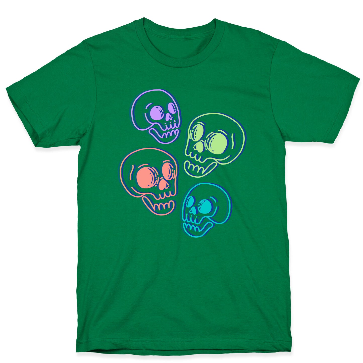 Pastel Skulls Glitch T-Shirt