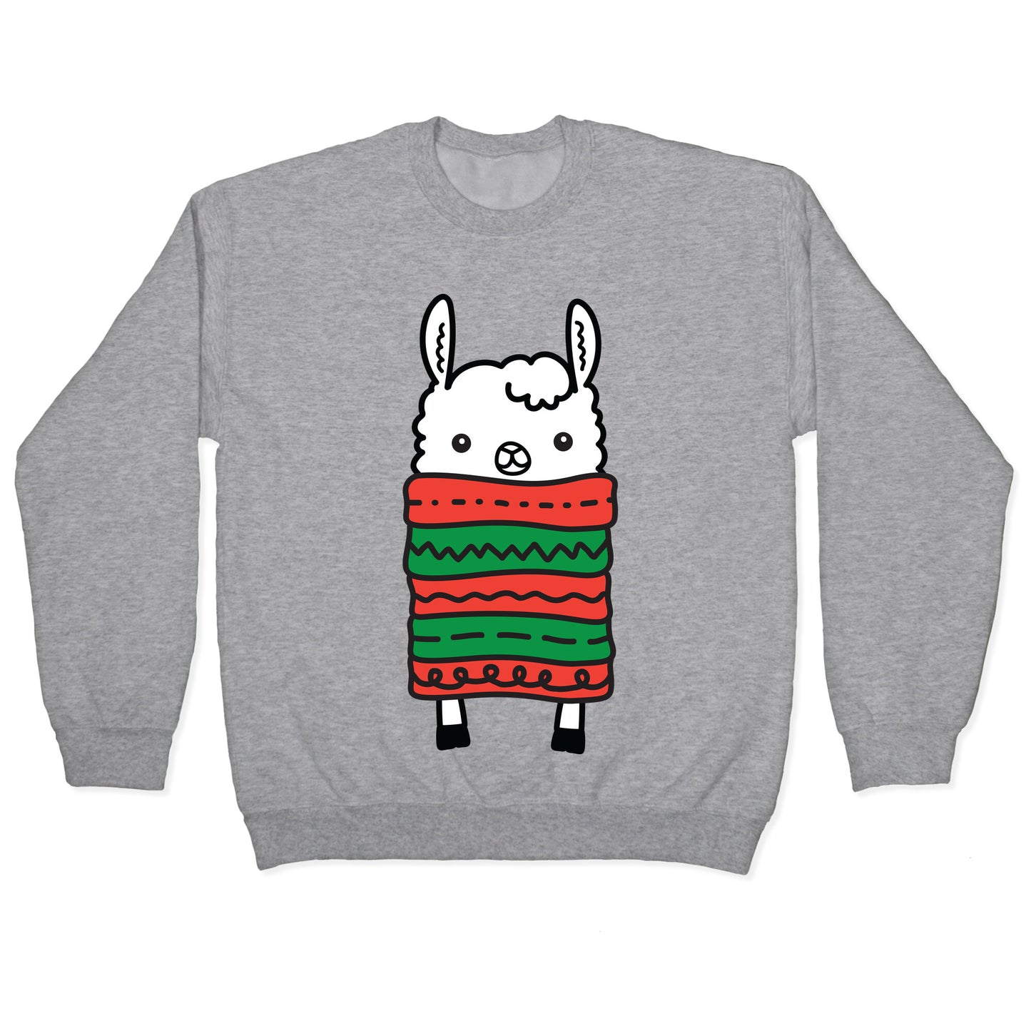 Long Llama Scarf Crewneck Sweatshirt