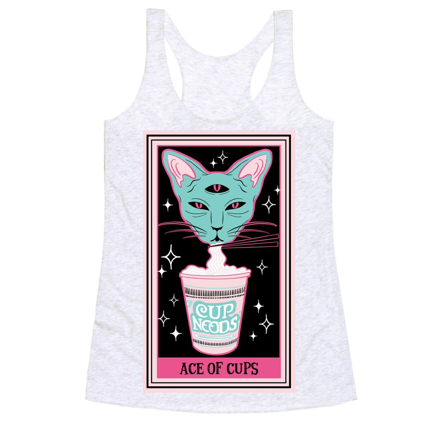 Creepy Cute Tarots: Ace of Cups Racerback Tank