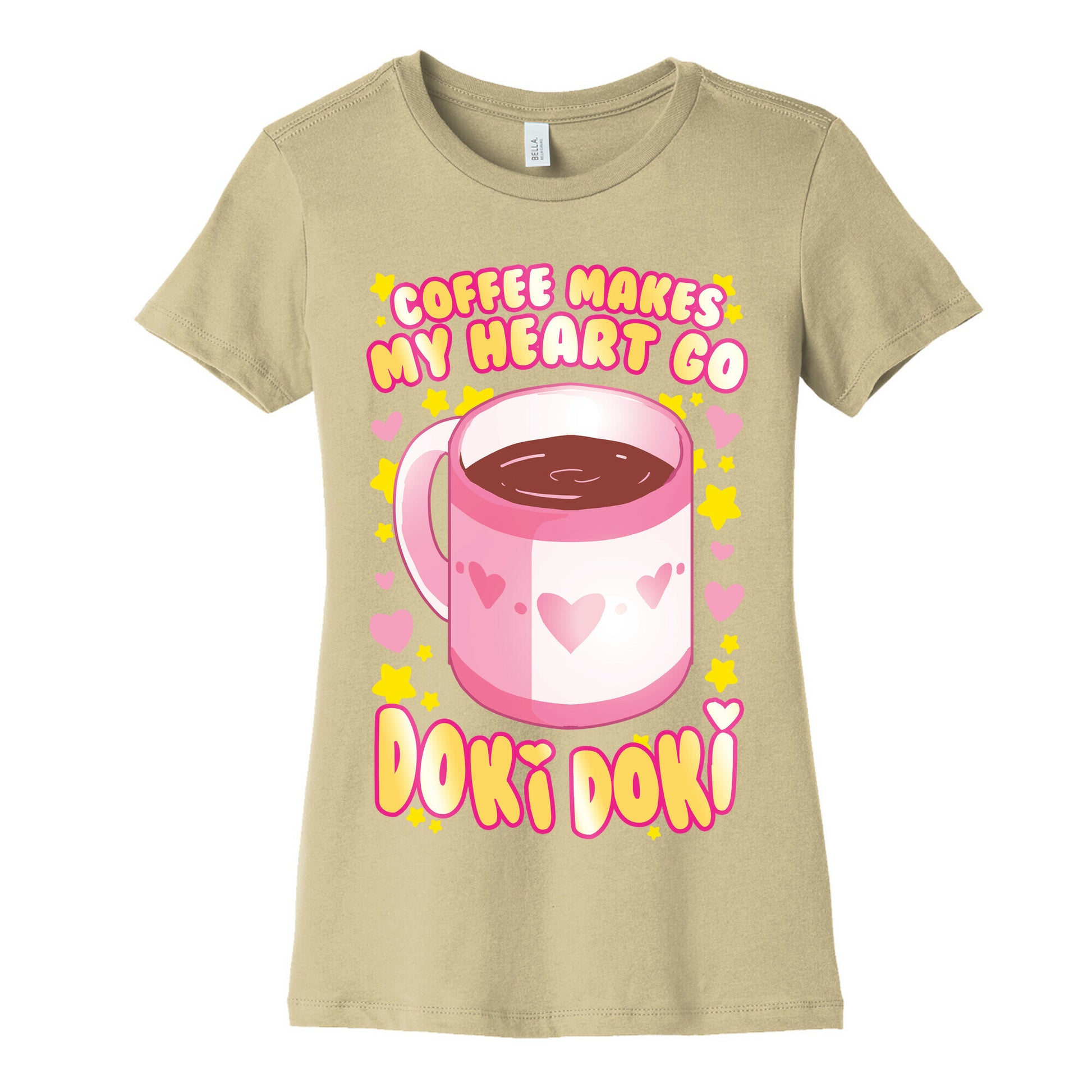 Coffee Makes My Heart Go Doki Doki Women's Cotton Tee