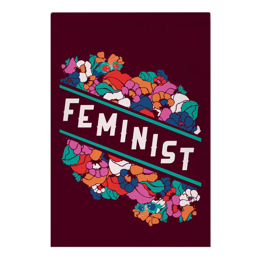 Feminist Floral Garden Flag