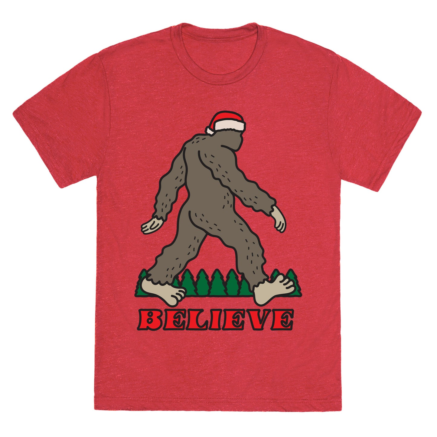 Santa Sasquatch Unisex Triblend Tee