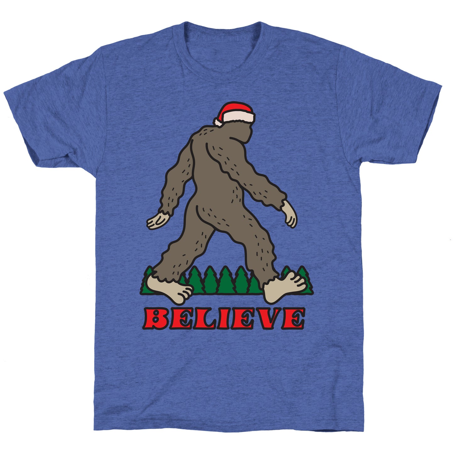 Santa Sasquatch Unisex Triblend Tee
