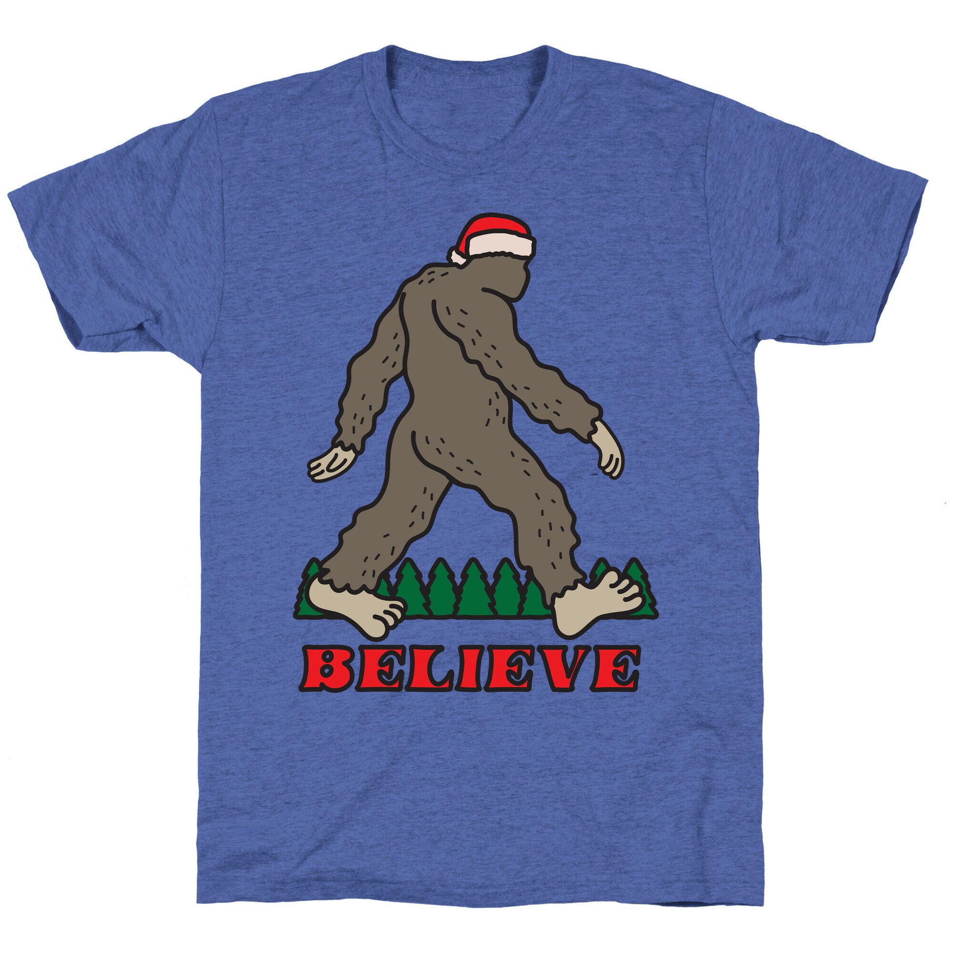 Santa Sasquatch Unisex Triblend Tee
