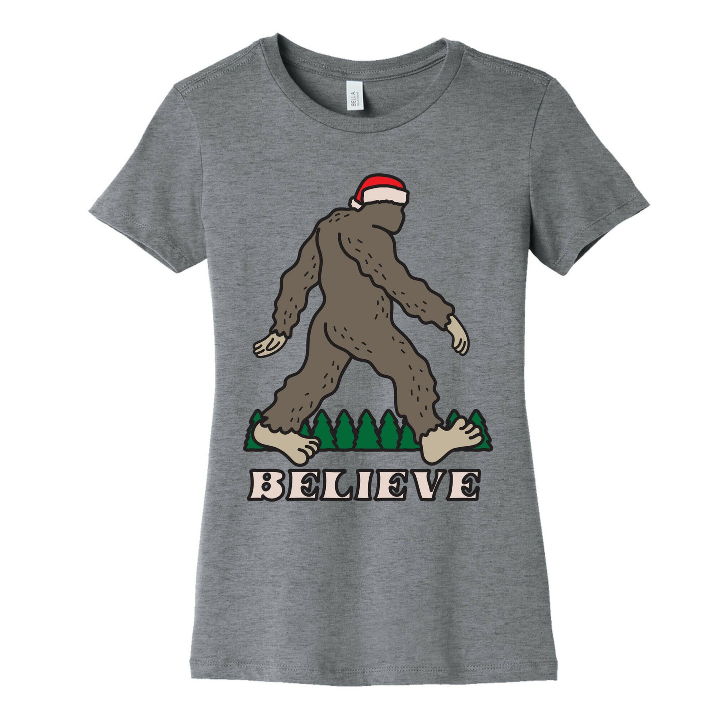 Santa Sasquatch Women's Cotton Tee