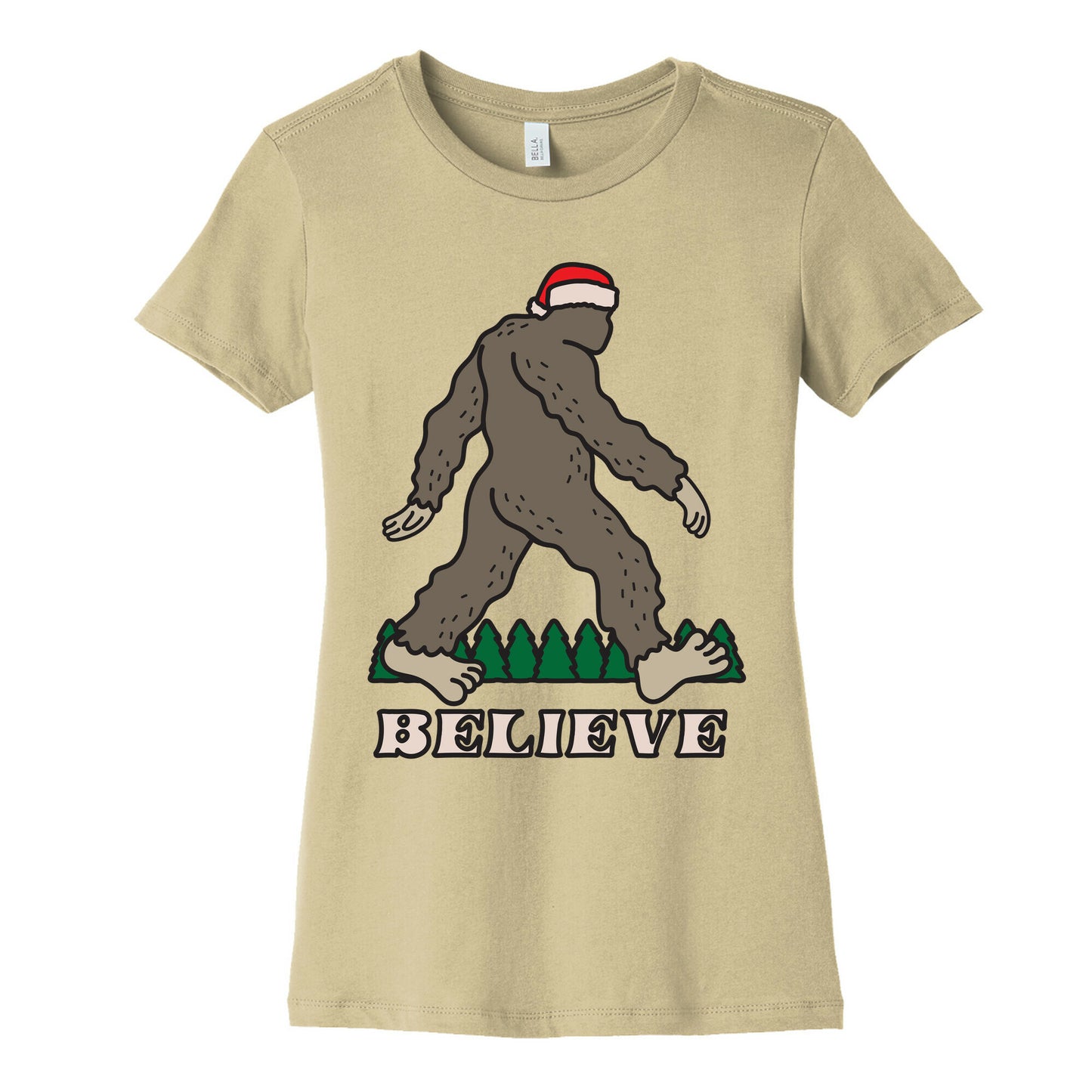 Santa Sasquatch Women's Cotton Tee