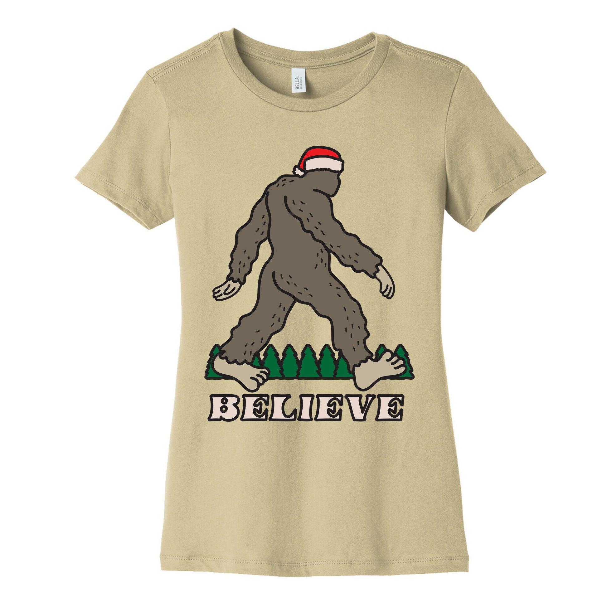 Santa Sasquatch Women's Cotton Tee