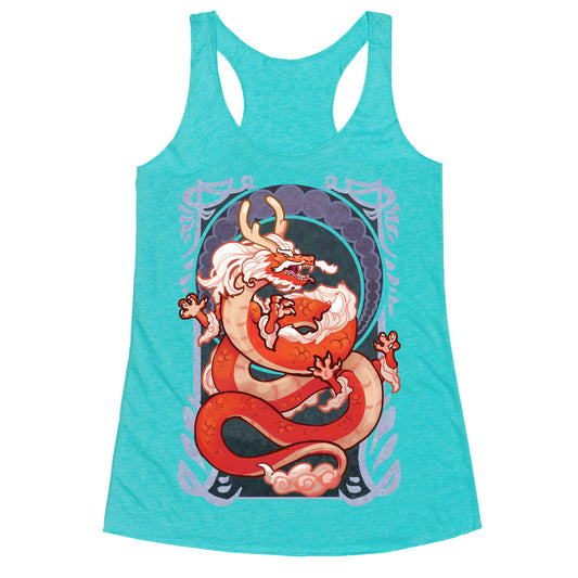 Art Nouveau Dragon Racerback Tank