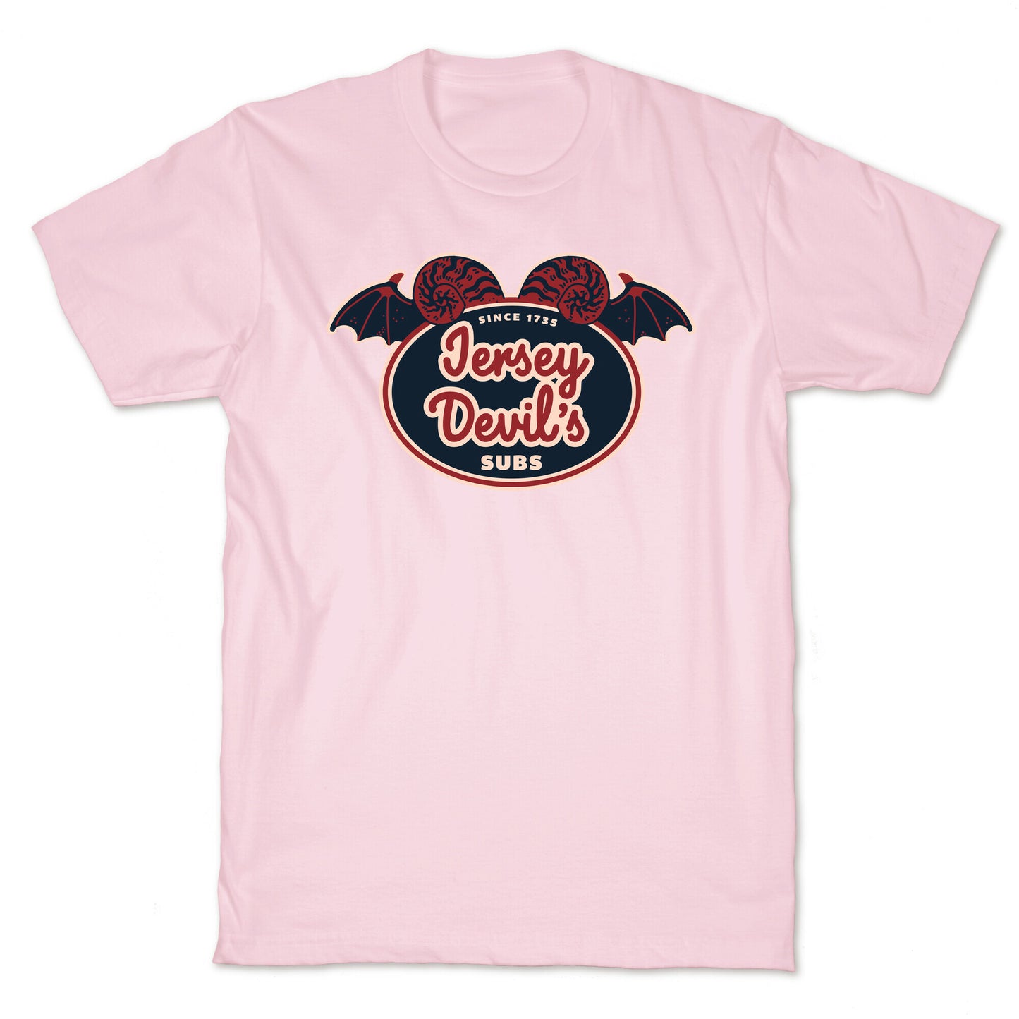 Jersey Devil Subs Logo Parody T-Shirt
