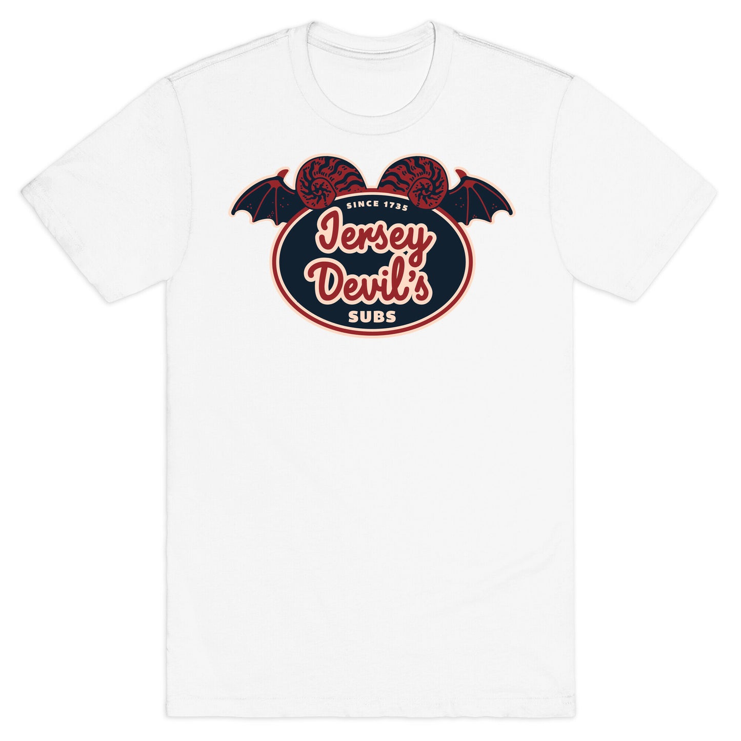 Jersey Devil Subs Logo Parody T-Shirt