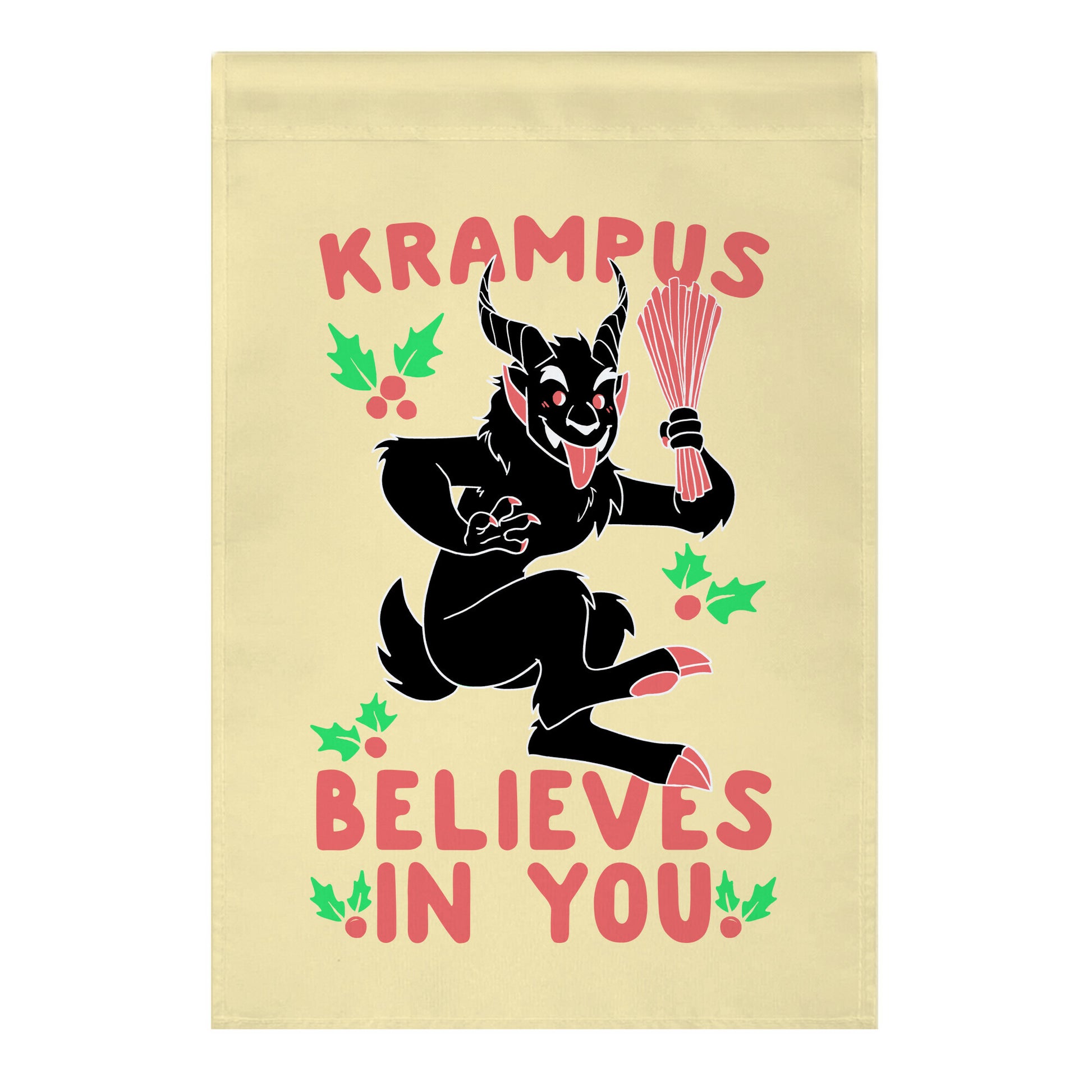 Krampus Believes in You Garden Flag