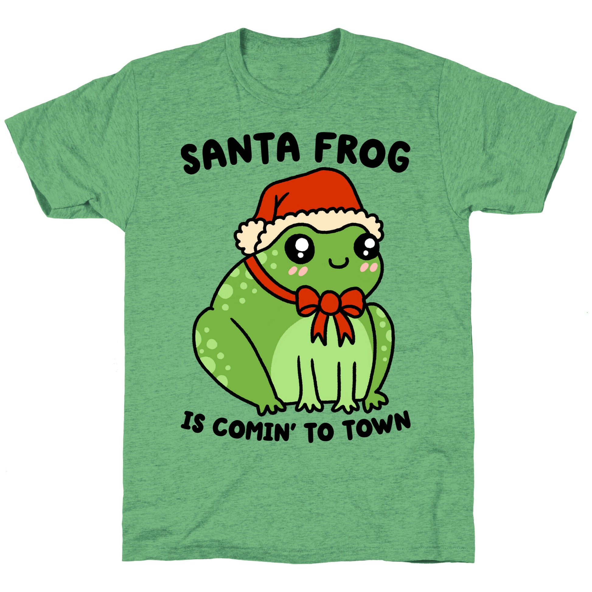 Santa Frog Is Comin' To Town Unisex Triblend Tee