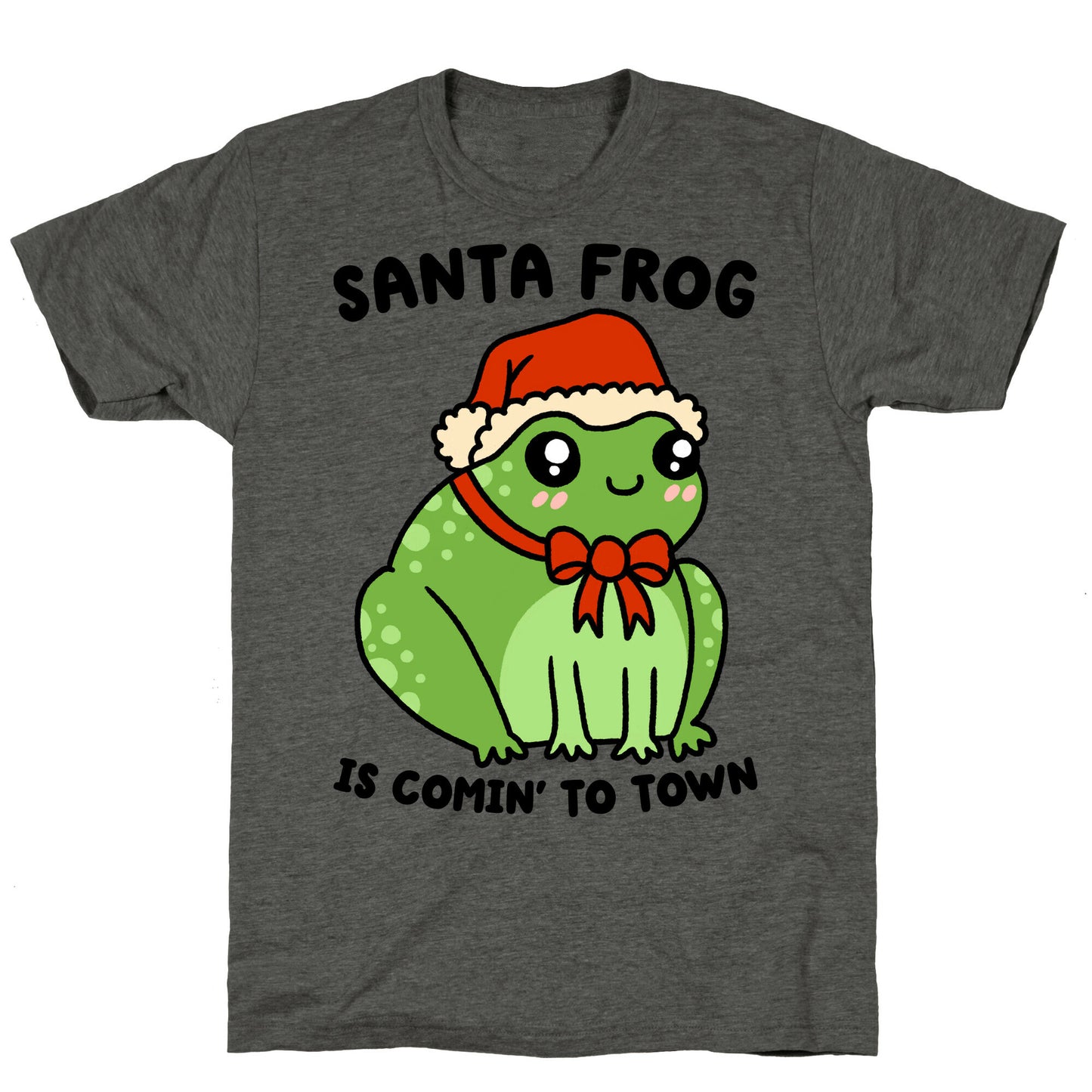Santa Frog Is Comin' To Town Unisex Triblend Tee